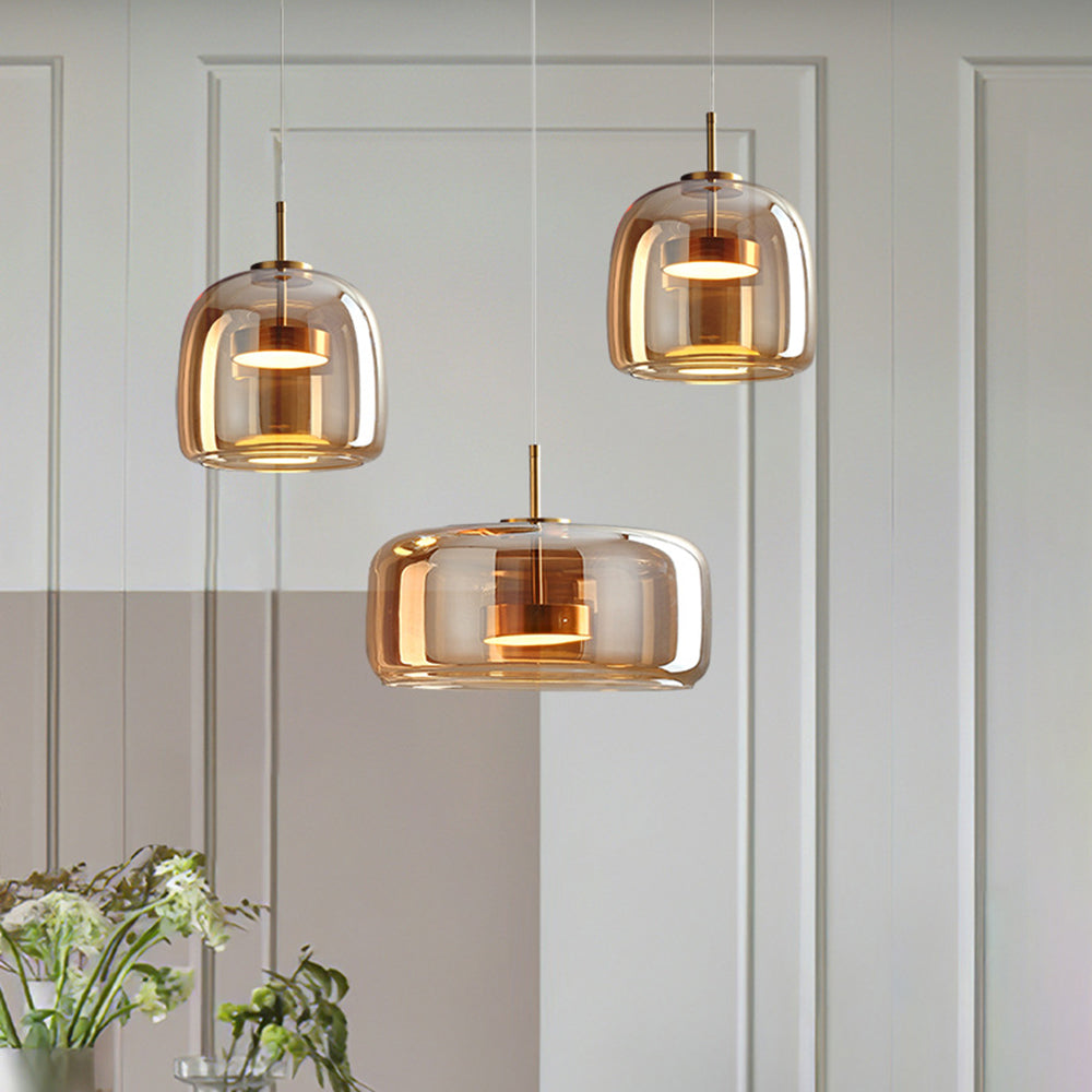 Lampă suspendată vintage SolsticeBrook cu LED — lampă de tavan inspirată de stilul retro
