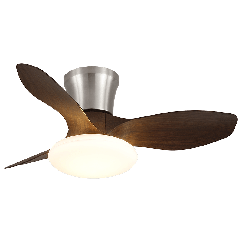 Ventilateur de plafond au design moderne avec éclairage LED | Pales en bois - Lamylie