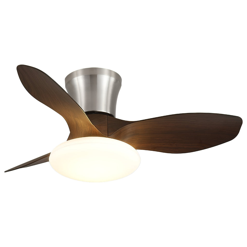 Ventilateur de plafond au design moderne avec éclairage LED | Pales en bois - Lamylie