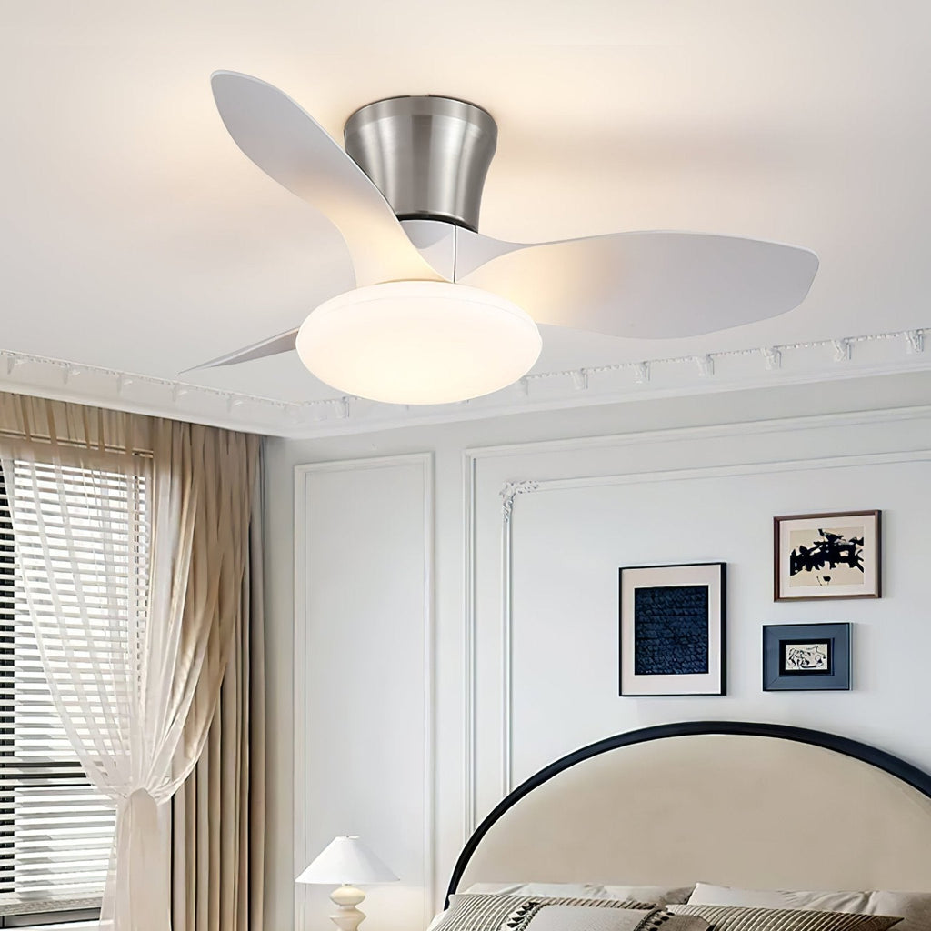 Ventilateur de plafond au design moderne avec éclairage LED | Pales en bois - Lamylie