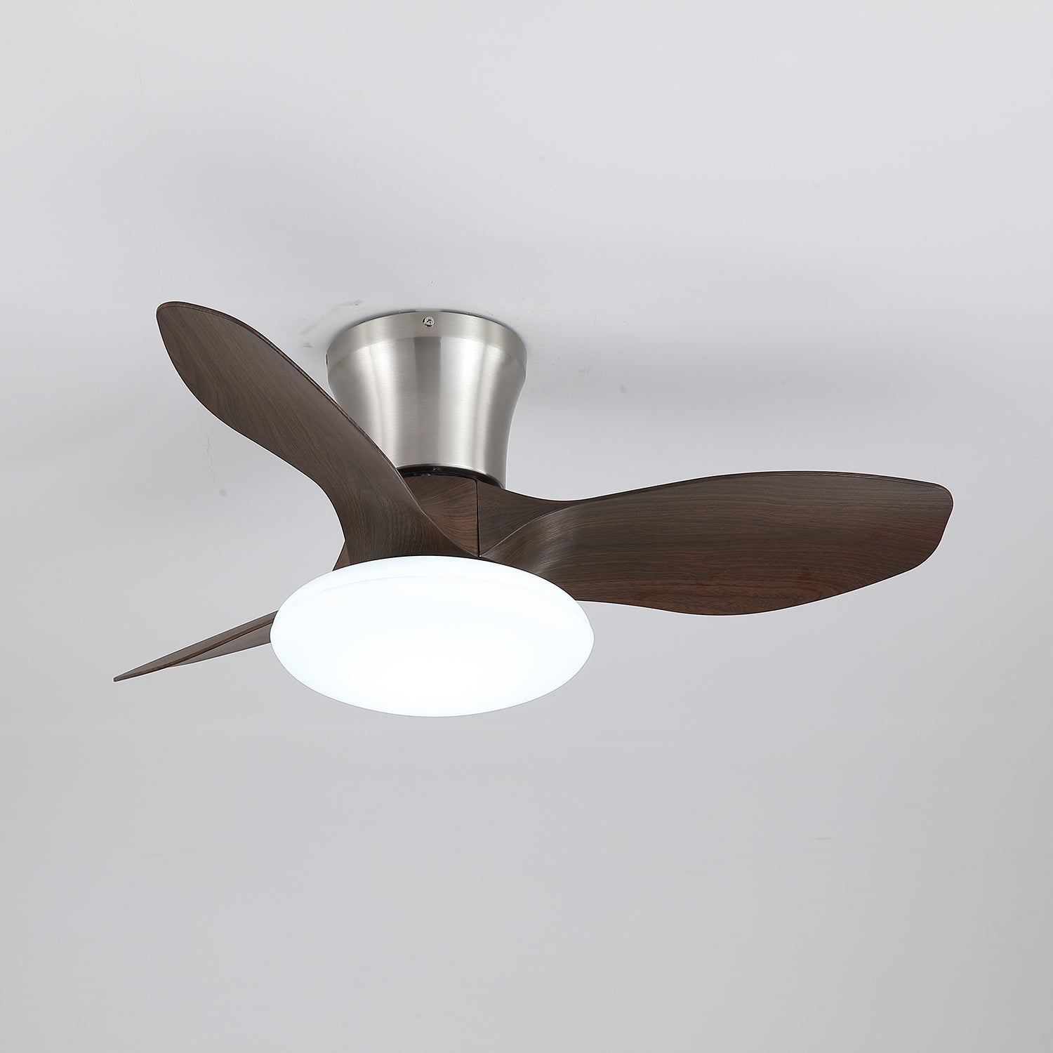 Ventilateur de plafond au design moderne avec éclairage LED | Pales en bois - Lamylie