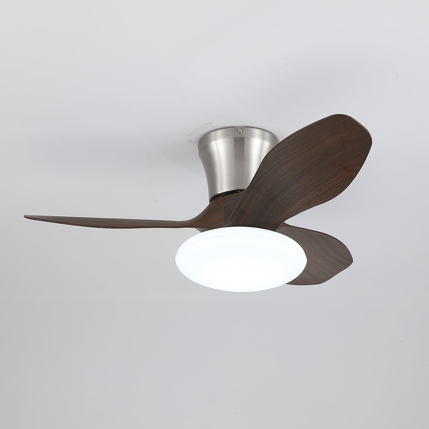 Ventilateur de plafond au design moderne avec éclairage LED | Pales en bois - Lamylie