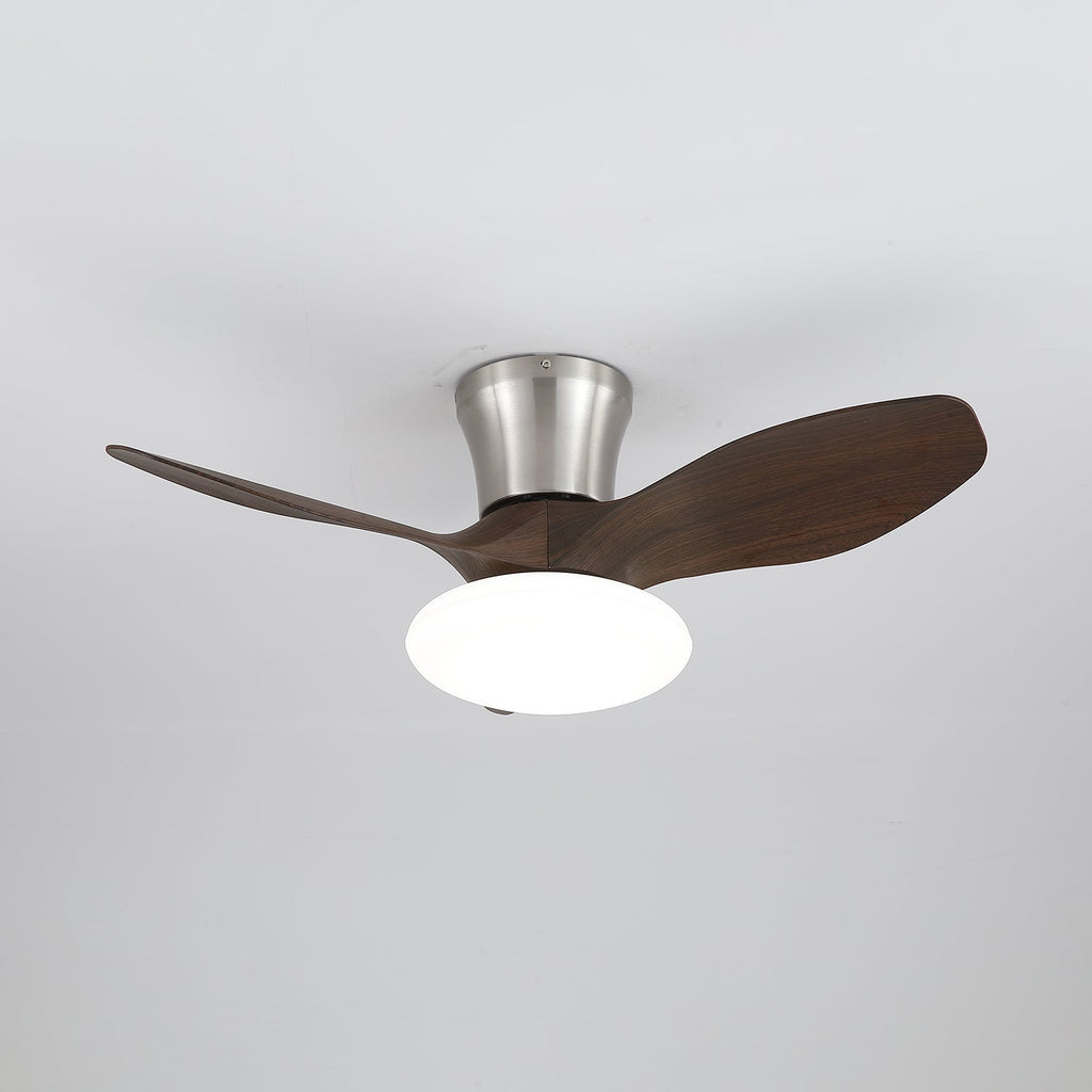 Ventilateur de plafond au design moderne avec éclairage LED | Pales en bois - Lamylie