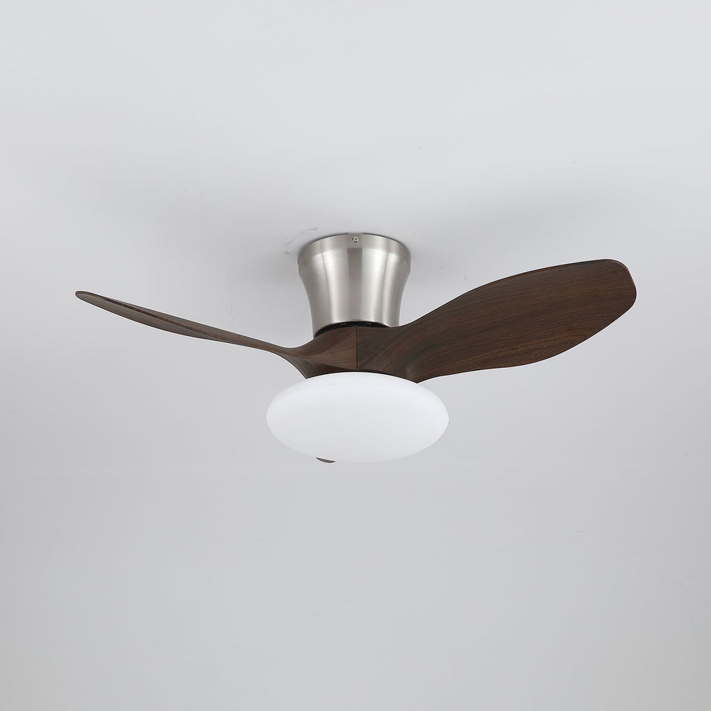 Ventilateur de plafond au design moderne avec éclairage LED | Pales en bois - Lamylie