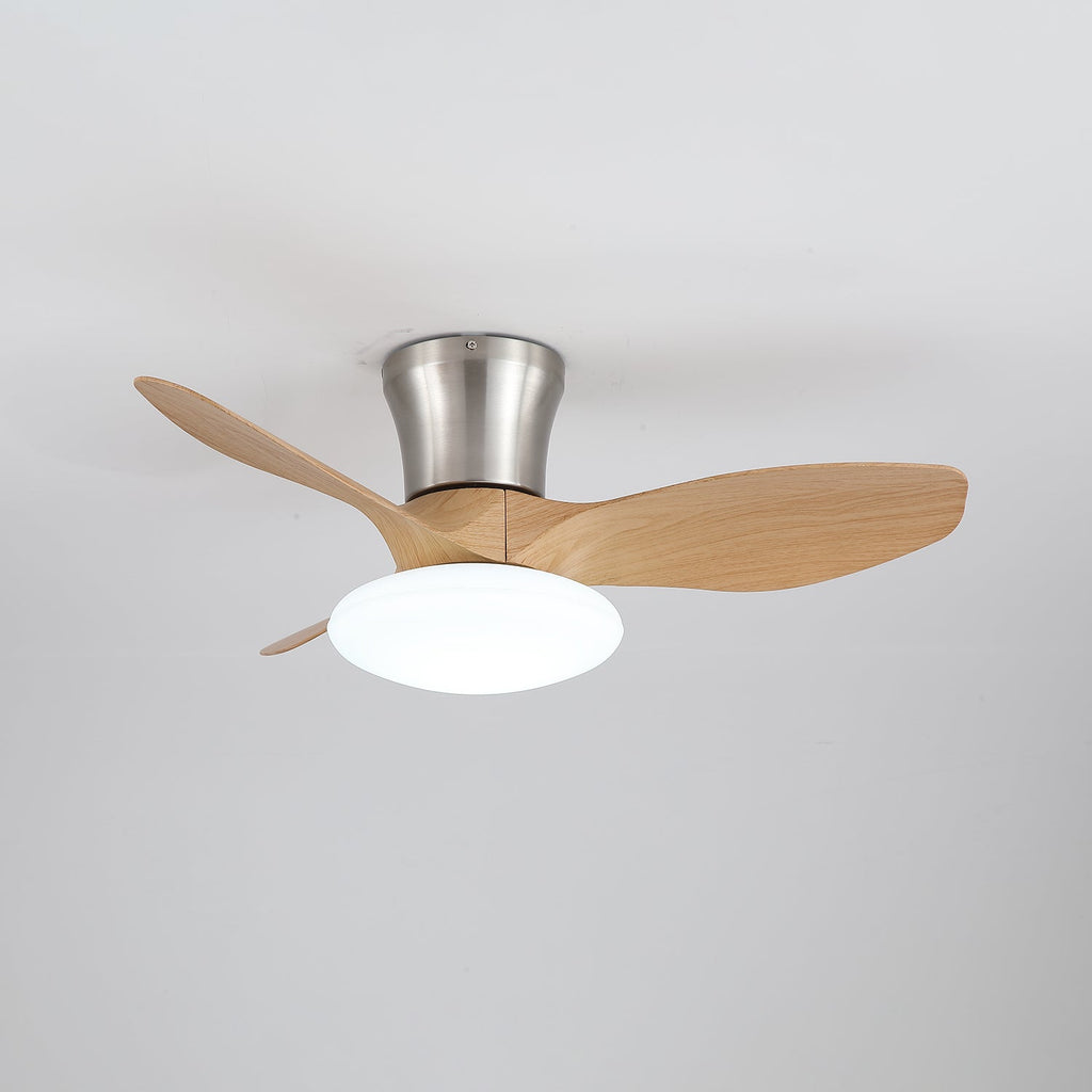 Ventilateur de plafond au design moderne avec éclairage LED | Pales en bois - Lamylie