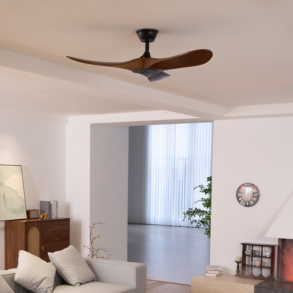 Takvifte i tre med fjernkontroll | 6 hastigheter og 35 W motor | 106 cm eller 132 cm – Lamylie