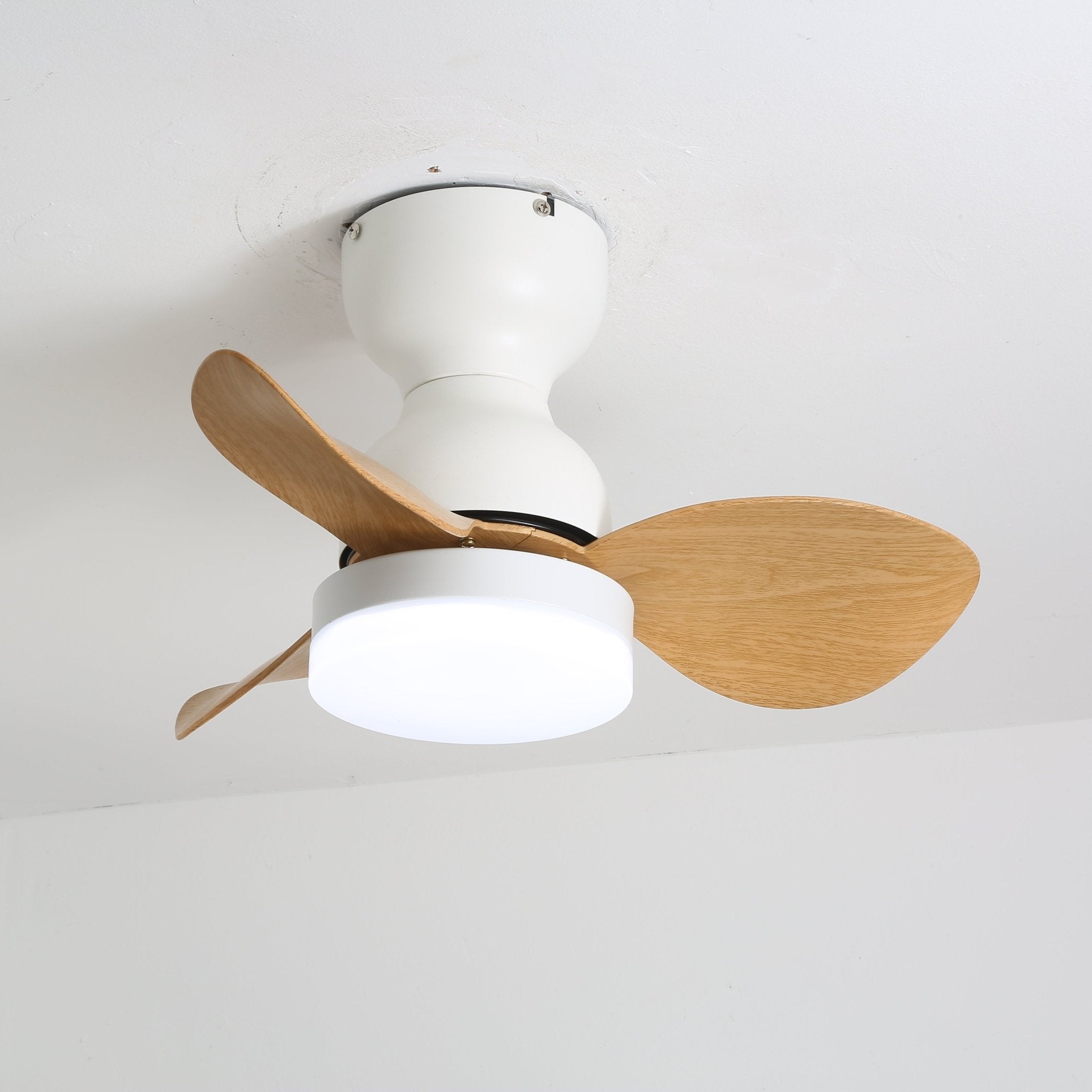 Takfläkt med belysning Ø55 cm, modern fläkt med 6 hastigheter och 3 ljusinställningar, LED-fläkt för vardagsrum och sovrum - Lamylie