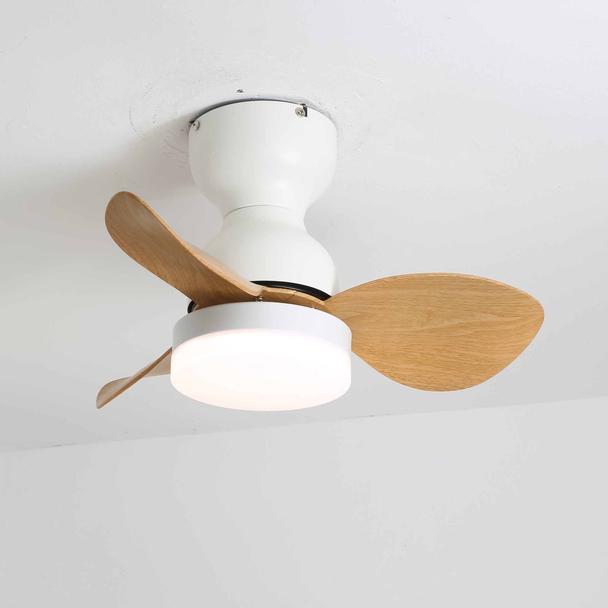 Takfläkt med belysning Ø55 cm, modern fläkt med 6 hastigheter och 3 ljusinställningar, LED-fläkt för vardagsrum och sovrum - Lamylie