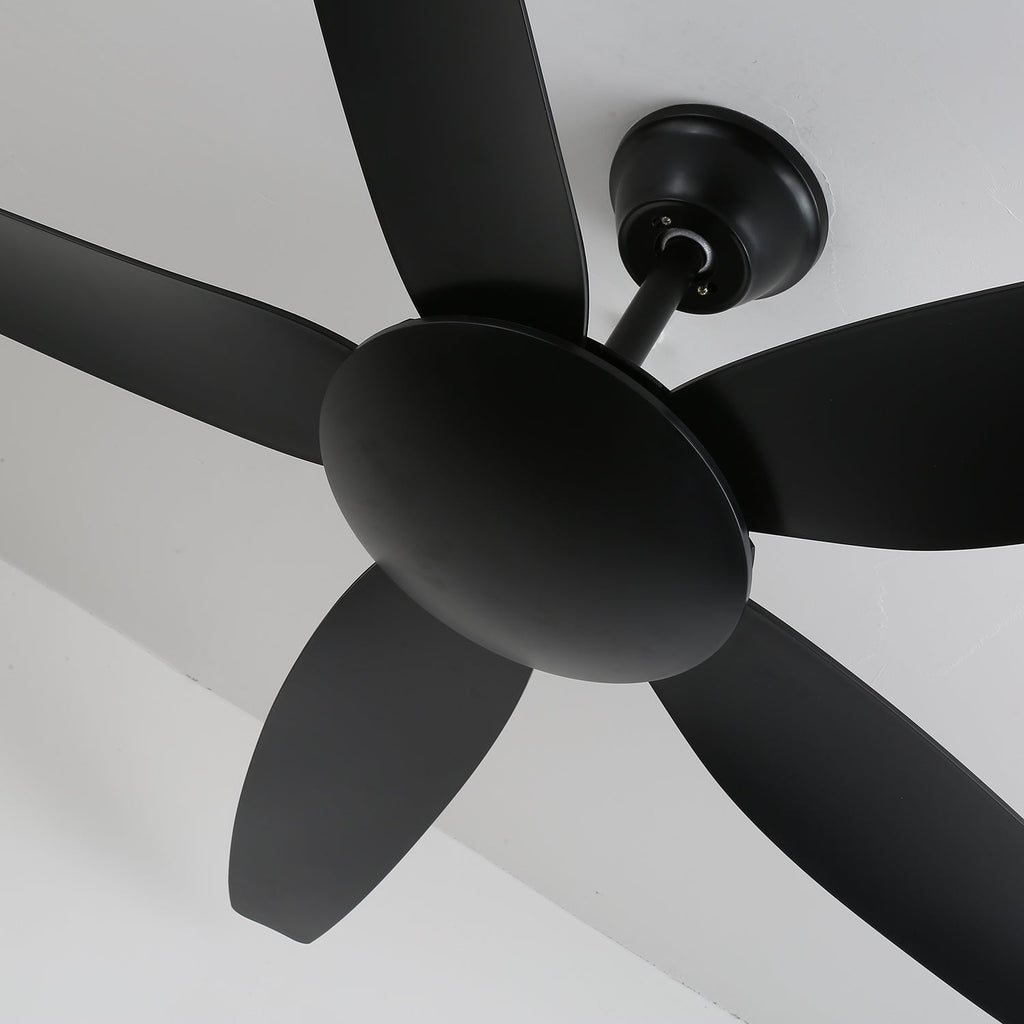 Minimalistinen kattotuuletin valaisimella Ø132 cm — 6 nopeutta ja kaukosäädin – Lamylie