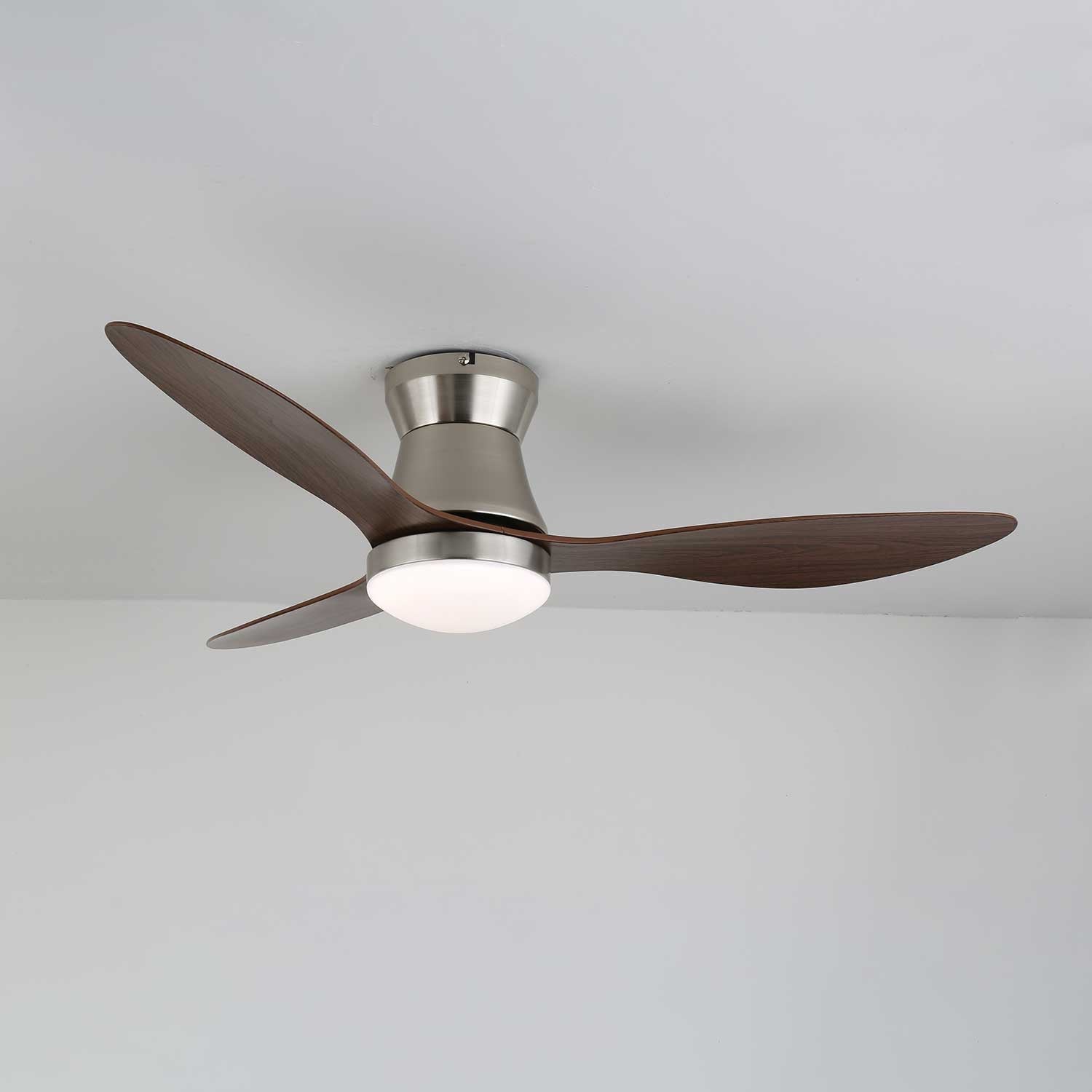 Ventilator de tavan modern Zerath cu iluminare, din lemn și metal | Ø106 cm | 6 viteze | Telecomandă | Motor silențios | Lampă-ventilator pentru dormitor, sufragerie și sufragerie | Lamylie