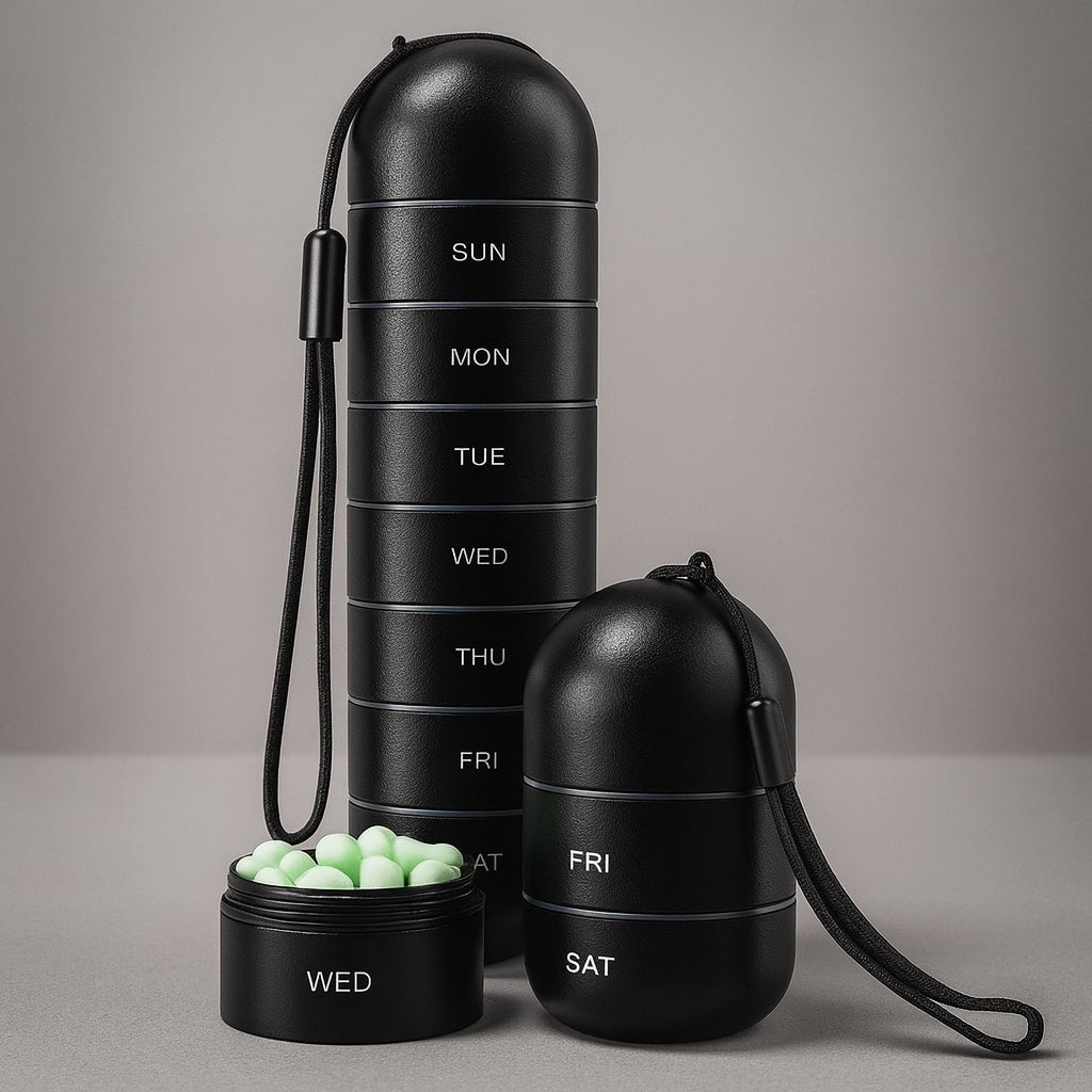 Compact Aluminum Pill Organizer - Lamylie