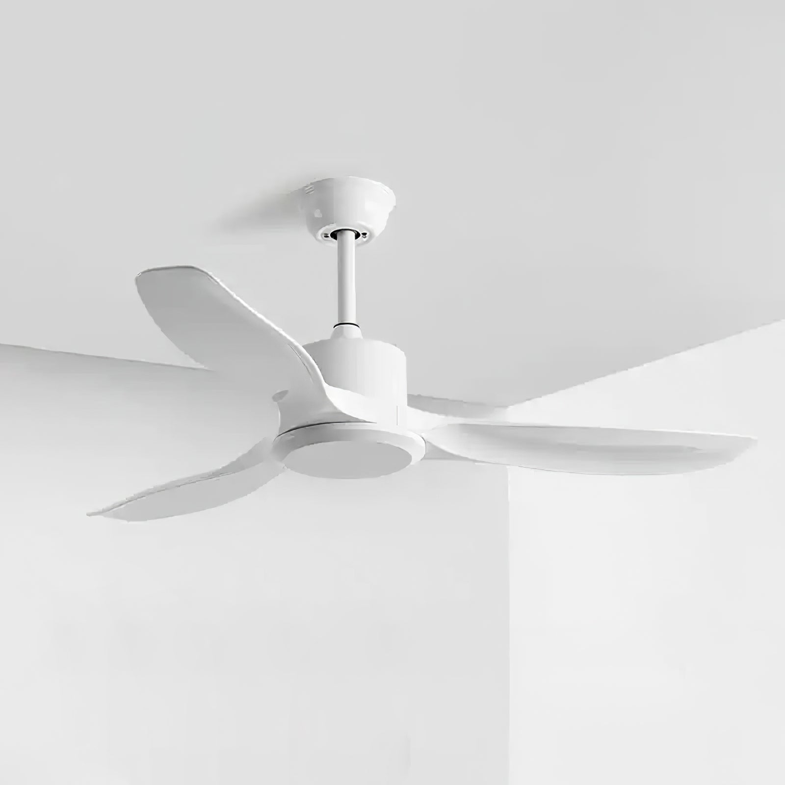 Minimalistinen puinen kattotuuletin, 106–132 cm, kaukosäädin, 5 nopeutta, suunnanvaihdolla varustettu kuparimoottori, AC 110–240 V – Lamylie