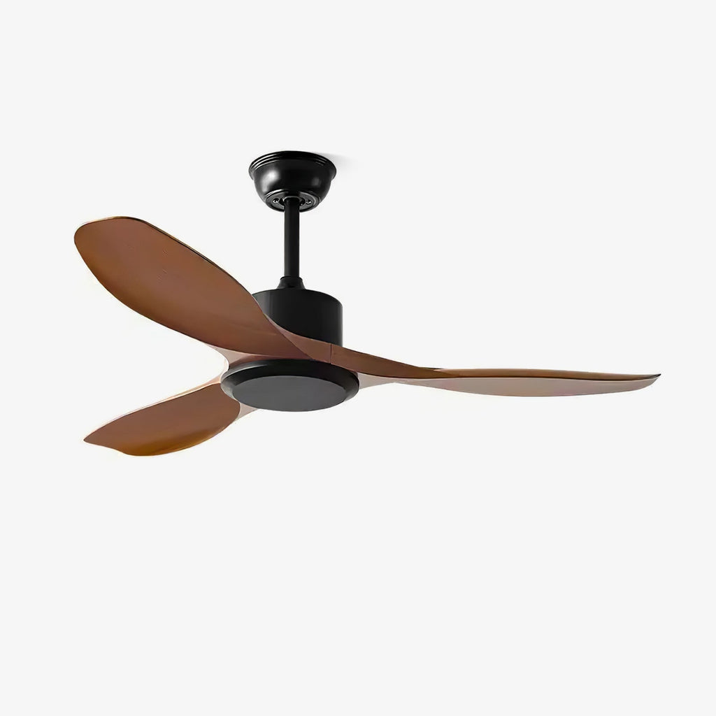 Minimalistinen puinen kattotuuletin, 106–132 cm, kaukosäädin, 5 nopeutta, suunnanvaihdolla varustettu kuparimoottori, AC 110–240 V – Lamylie