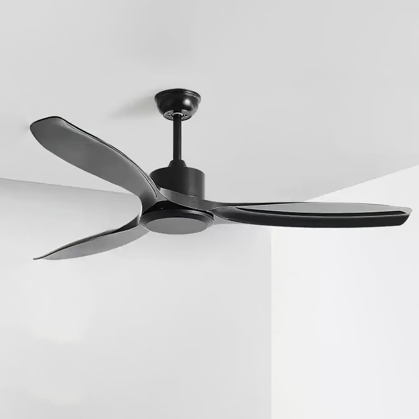 Minimalistinen puinen kattotuuletin, 106–132 cm, kaukosäädin, 5 nopeutta, suunnanvaihdolla varustettu kuparimoottori, AC 110–240 V – Lamylie