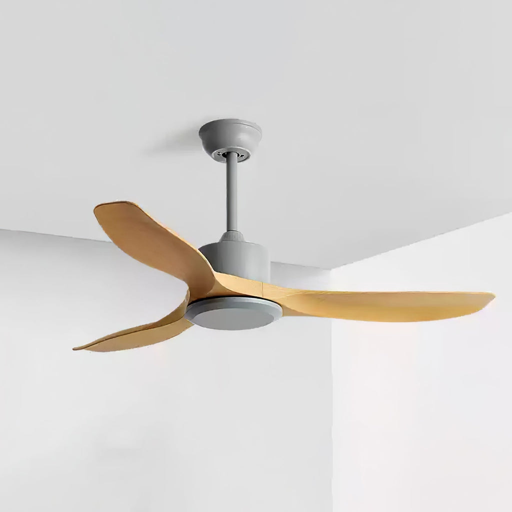 Minimalistinen puinen kattotuuletin, 106–132 cm, kaukosäädin, 5 nopeutta, suunnanvaihdolla varustettu kuparimoottori, AC 110–240 V – Lamylie