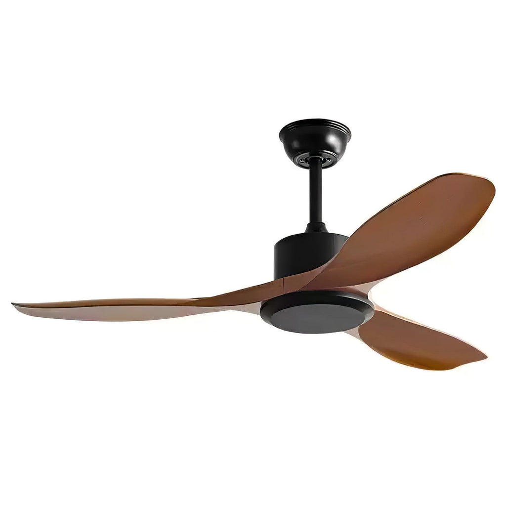 Minimalistinen puinen kattotuuletin, 106–132 cm, kaukosäädin, 5 nopeutta, suunnanvaihdolla varustettu kuparimoottori, AC 110–240 V – Lamylie