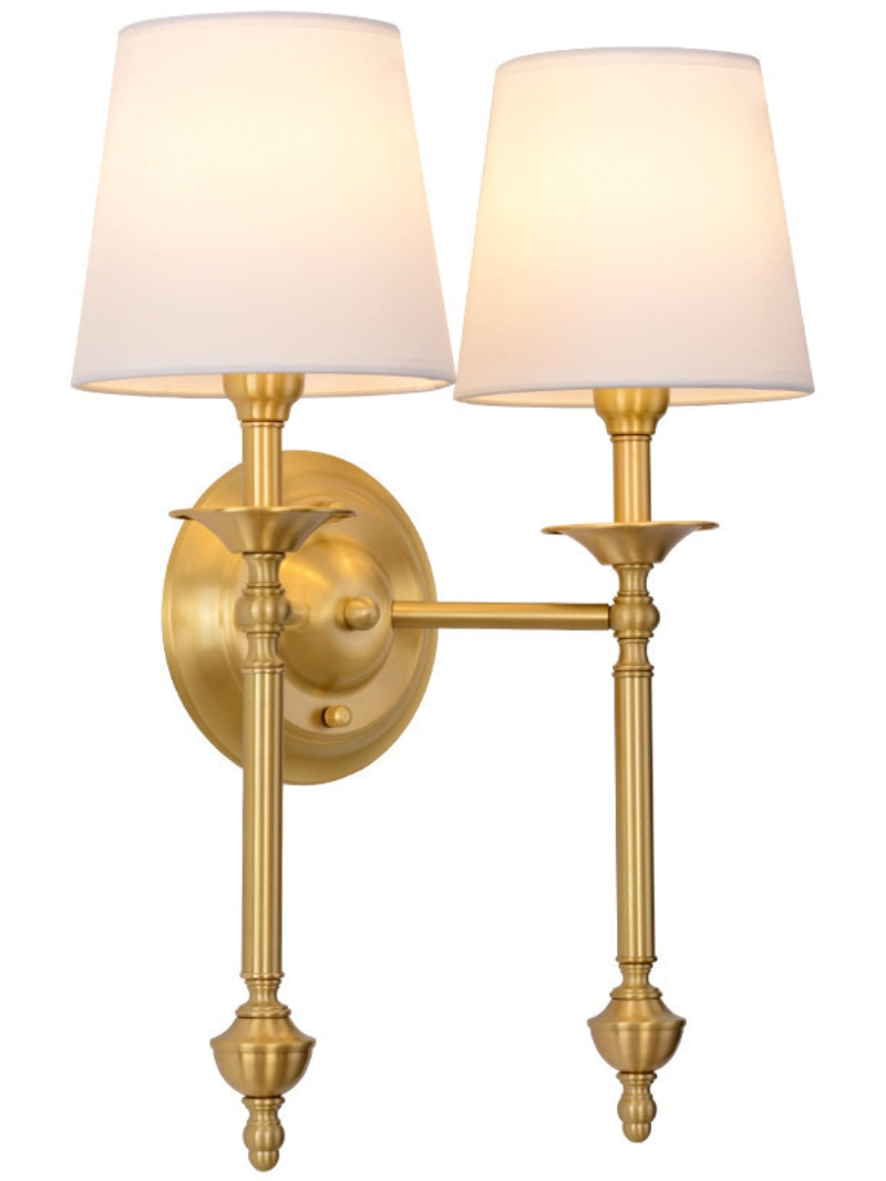 Stoffwandleuchte mit Vintage-Kupfer-Finish | Atmosphärische Beleuchtung für Flur, Schlafzimmer und Wohnzimmer - Lamylie
