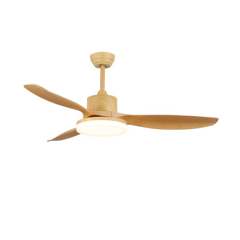 Mennyezeti ventilátor LED-világítással, 122/132 cm – DC-motor, 6 sebességfokozat, ABS-lapátok, természetes faerezetű felület, hidrografikus távirányító, 3 színhőmérséklet, integrált világítás, ventilátorfunkció, mennyezeti rögzítés – Lamylie