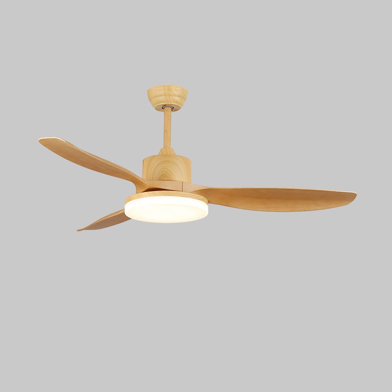 Ventilateur de plafond minimaliste avec éclairage | Imitation bois et LED | 6 réglages - Lamylie
