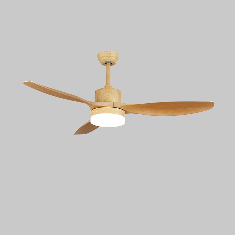 Mennyezeti ventilátor LED-világítással, 122/132 cm – DC-motor, 6 sebességfokozat, ABS-lapátok, természetes faerezetű felület, hidrografikus távirányító, 3 színhőmérséklet, integrált világítás, ventilátorfunkció, mennyezeti rögzítés – Lamylie