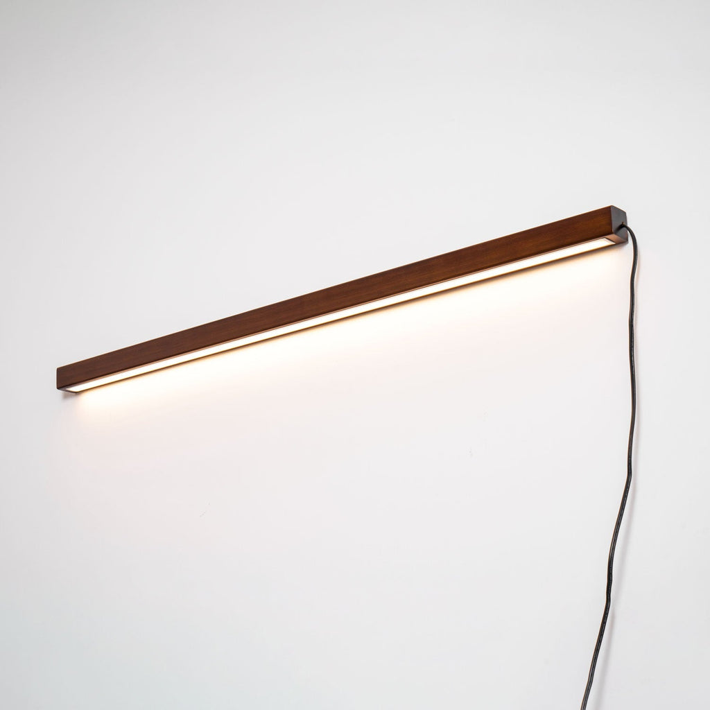 Kulatá dřevěná nástěnná lampa s LED — skandinávský design s funkcí stmívání — k dispozici ve třech velikostech – Lamylie