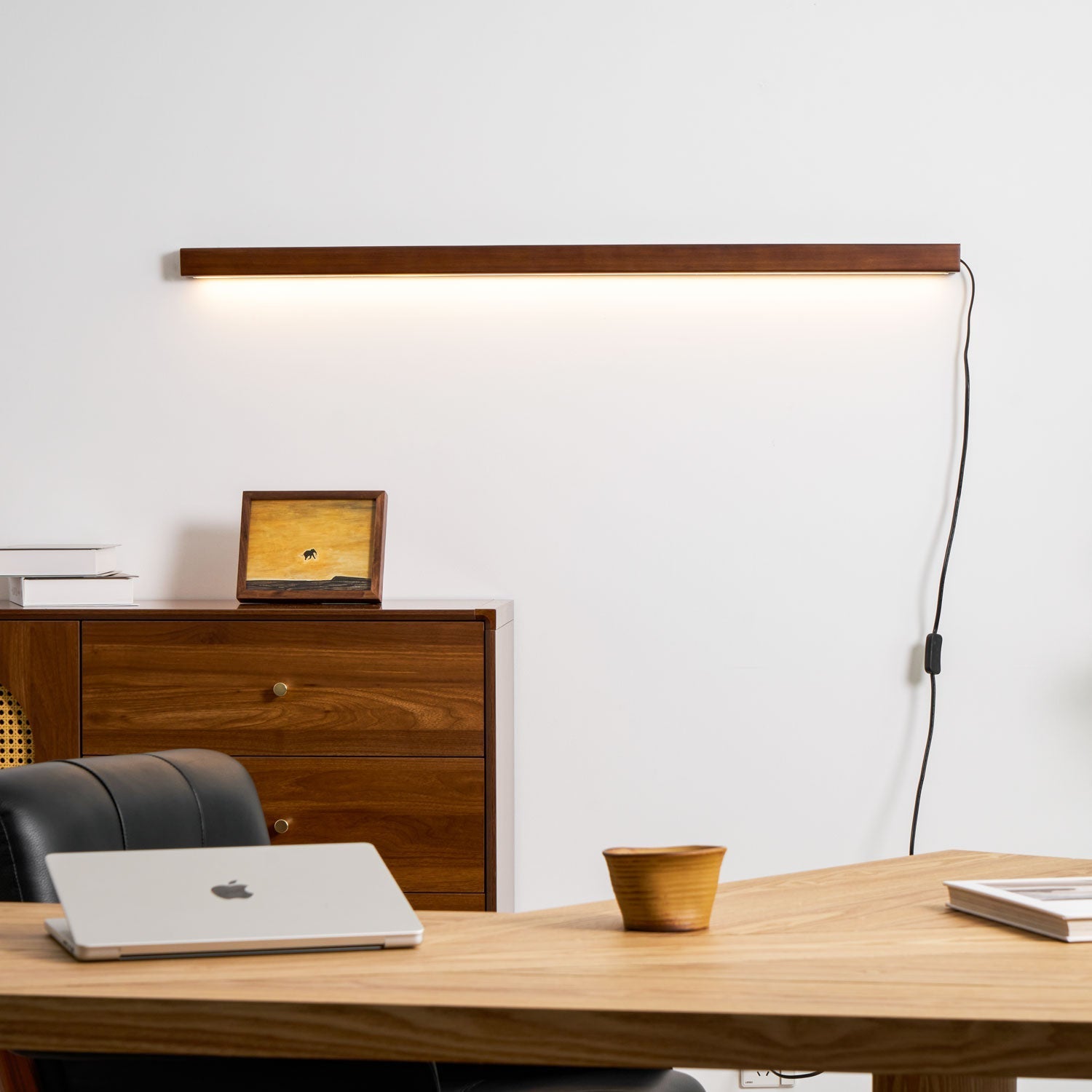 Kulatá dřevěná nástěnná lampa s LED — skandinávský design s funkcí stmívání — k dispozici ve třech velikostech – Lamylie