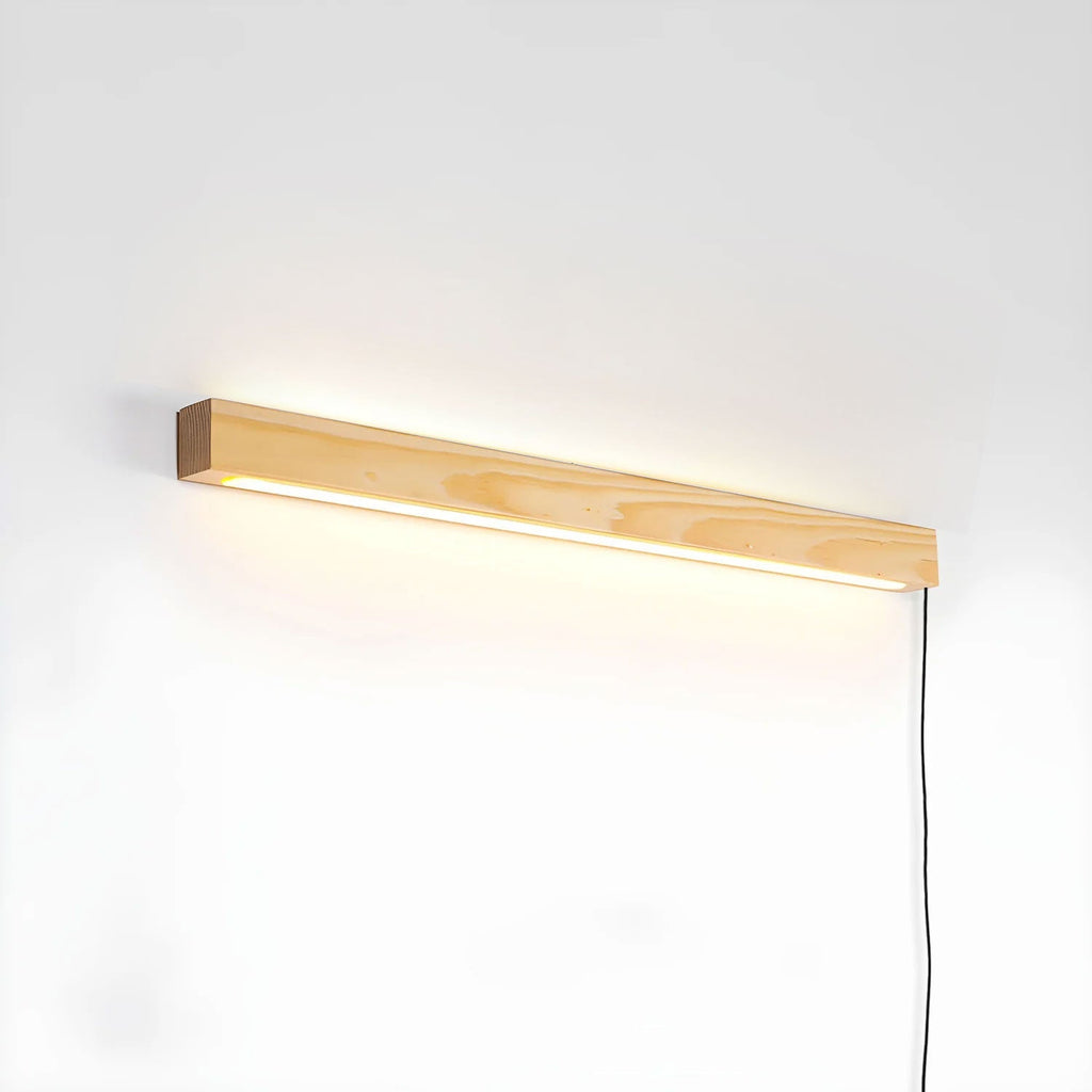 Kulatá dřevěná nástěnná lampa s LED — skandinávský design s funkcí stmívání — k dispozici ve třech velikostech – Lamylie