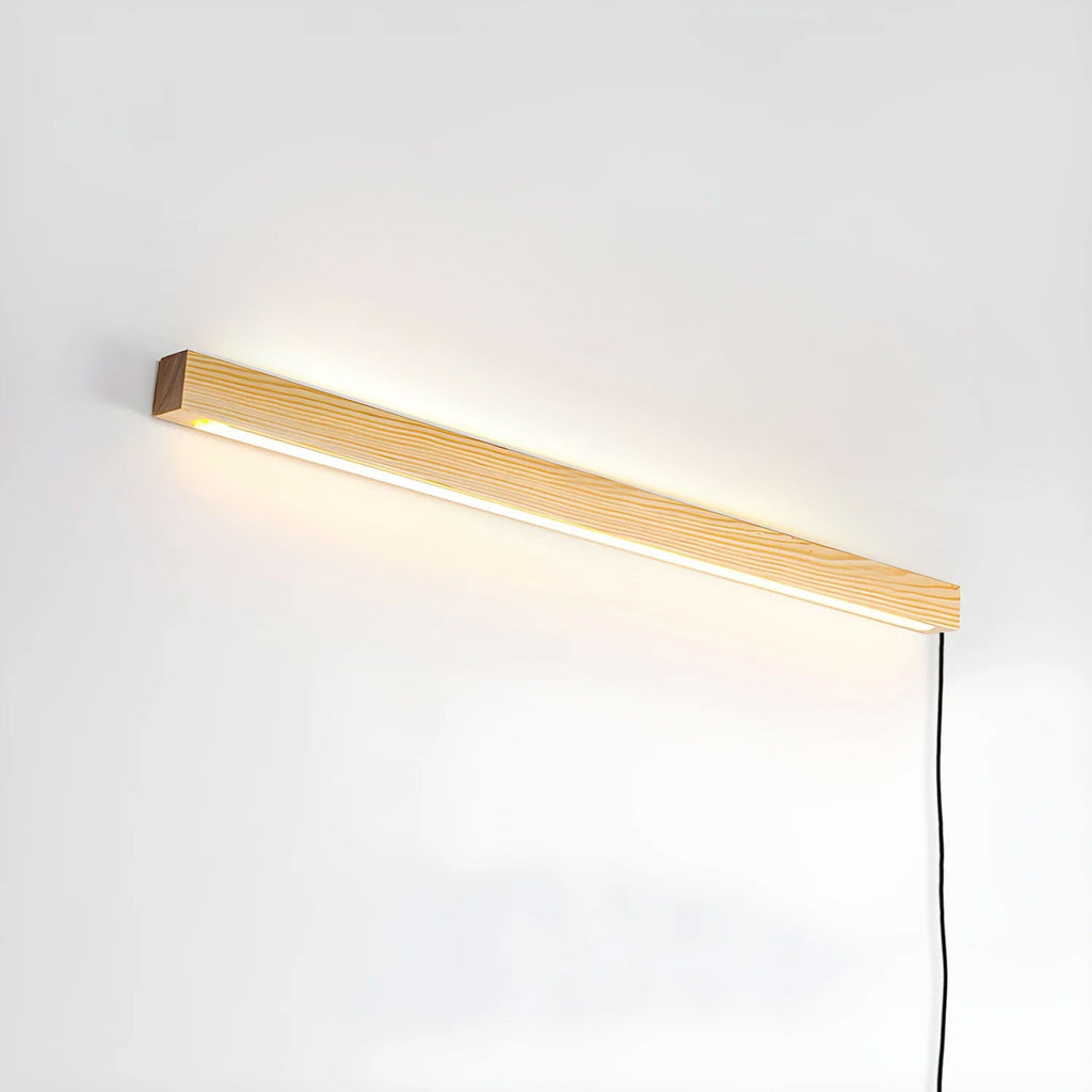 Kulatá dřevěná nástěnná lampa s LED — skandinávský design s funkcí stmívání — k dispozici ve třech velikostech – Lamylie