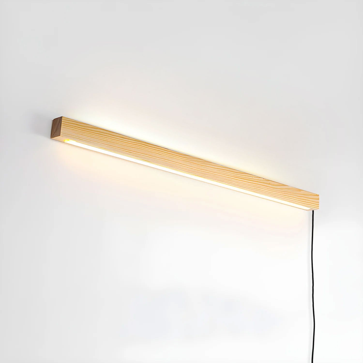 Kulatá dřevěná nástěnná lampa s LED — skandinávský design s funkcí stmívání — k dispozici ve třech velikostech – Lamylie
