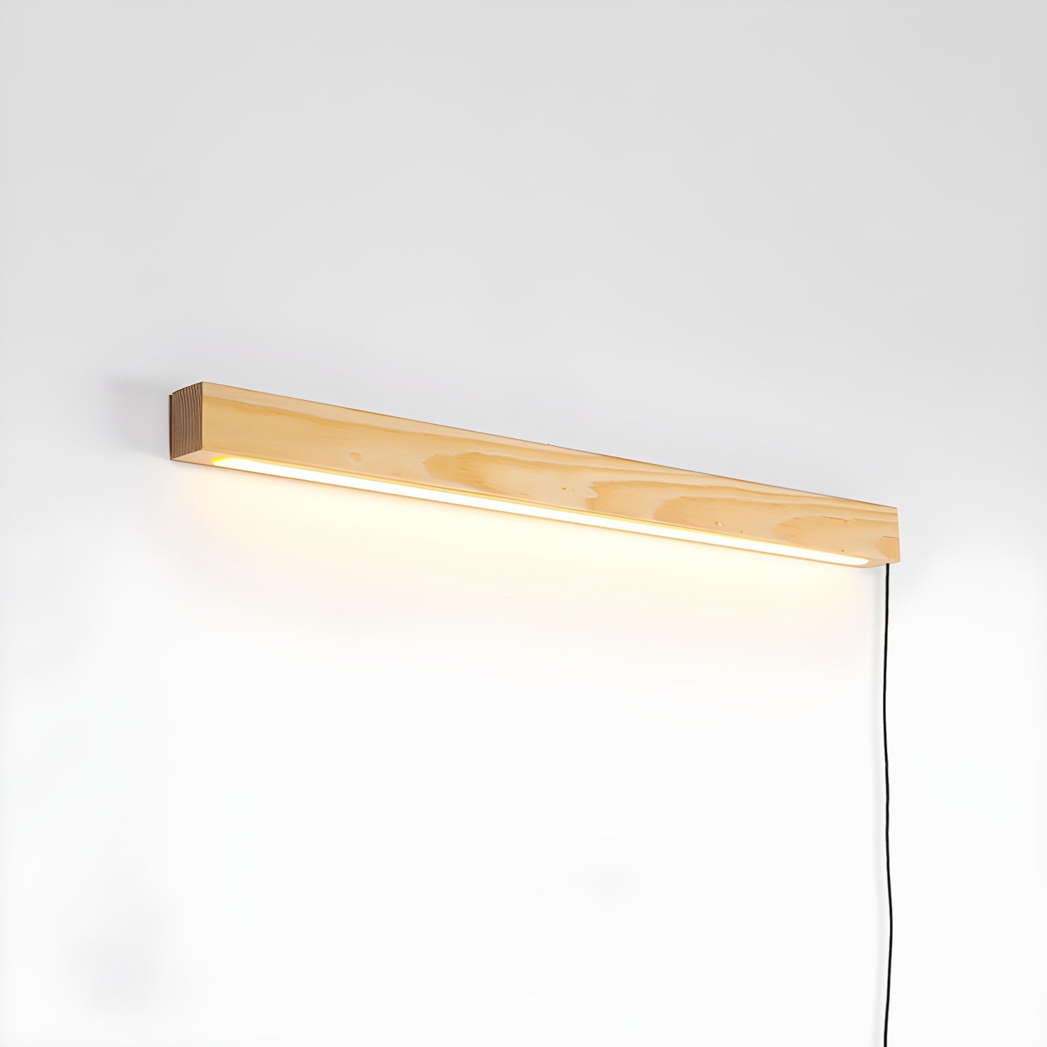 Kulatá dřevěná nástěnná lampa s LED — skandinávský design s funkcí stmívání — k dispozici ve třech velikostech – Lamylie