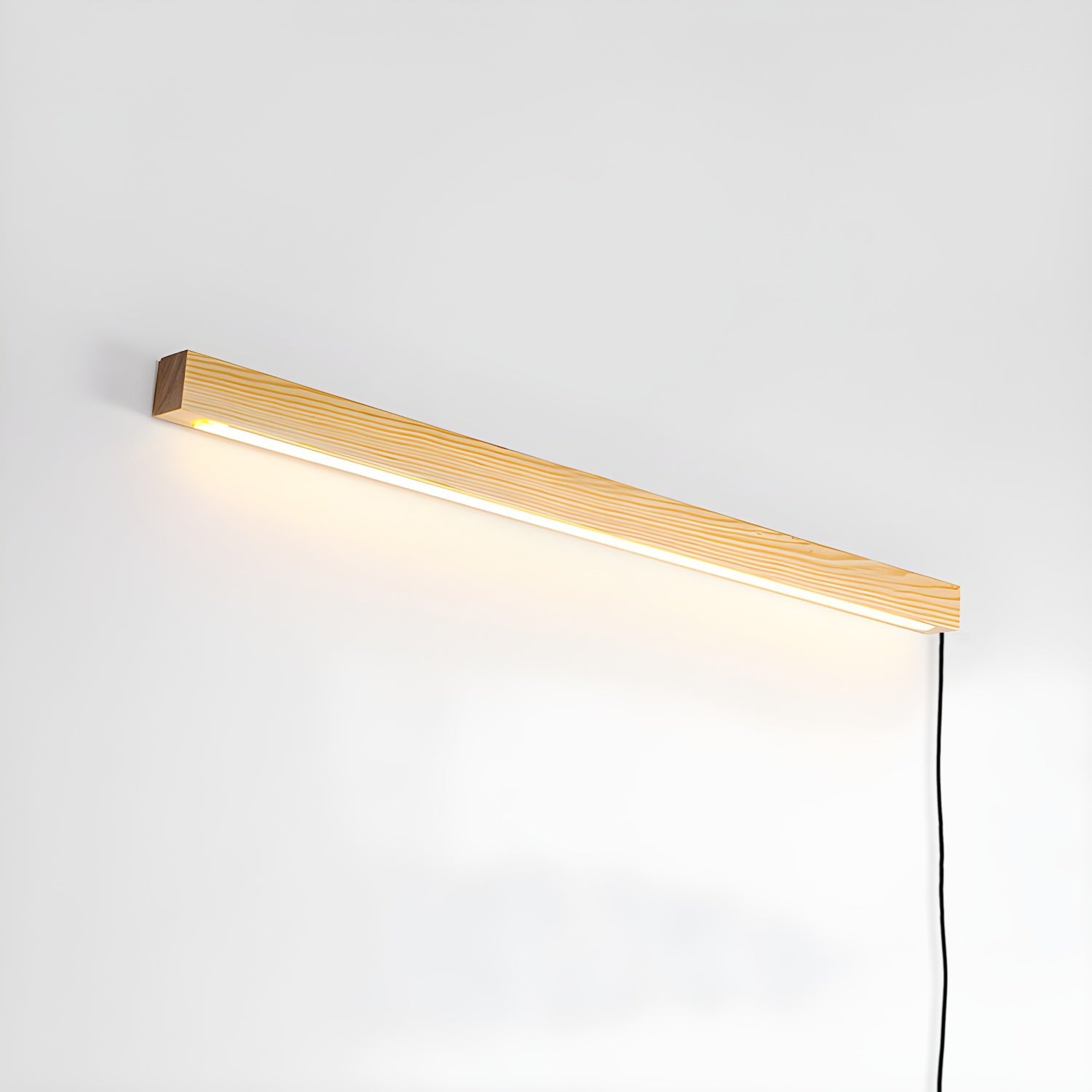 Kulatá dřevěná nástěnná lampa s LED — skandinávský design s funkcí stmívání — k dispozici ve třech velikostech – Lamylie