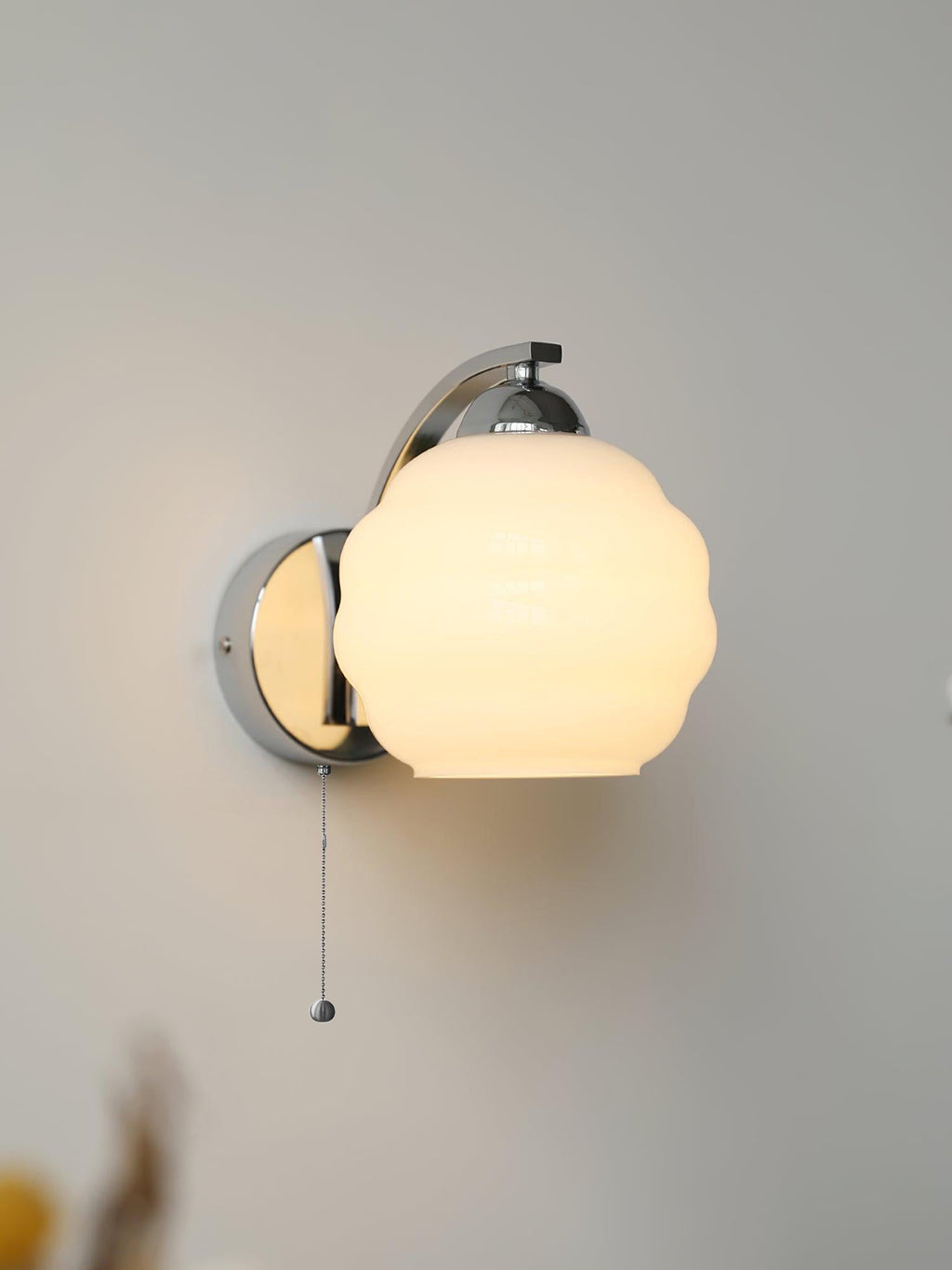 Art Deco Wall Lamp with Curved Glass Shade Vintage Style - Lamylie