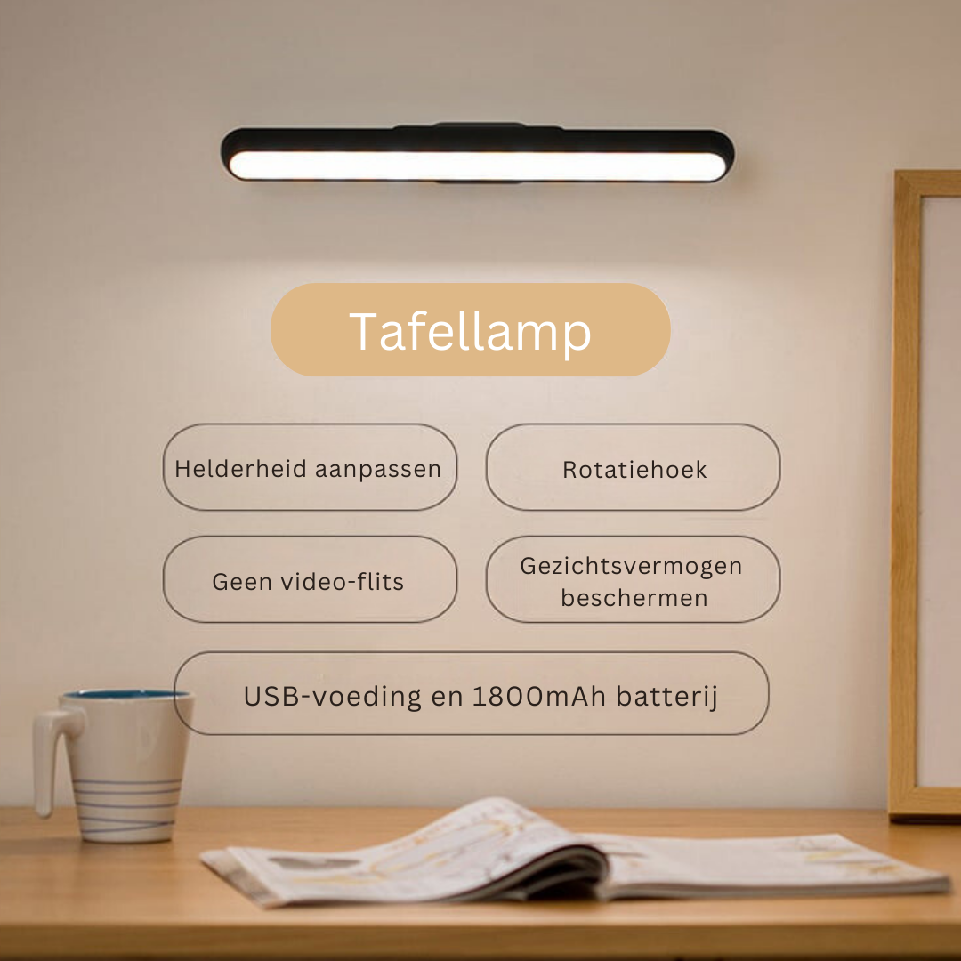 Magnetyczna lampka LED z elastycznym mocowaniem | Dotykowo ściemniana lampka nocna na biurko, do samochodu, garażu, warsztatu i kącika do czytania | Ładowana przez USB-C | Energooszczędna konstrukcja z ABS - Lamylie