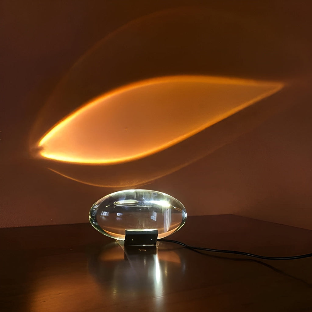 Oval Shaped Table Lamp with Cozy Ambient Lighting - Lamylie