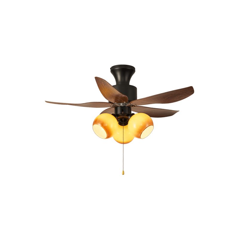 Florence Blossom Ceiling Fan with Lighting 90cm Wood Grain 6-Speed DC Motor - Lamylie