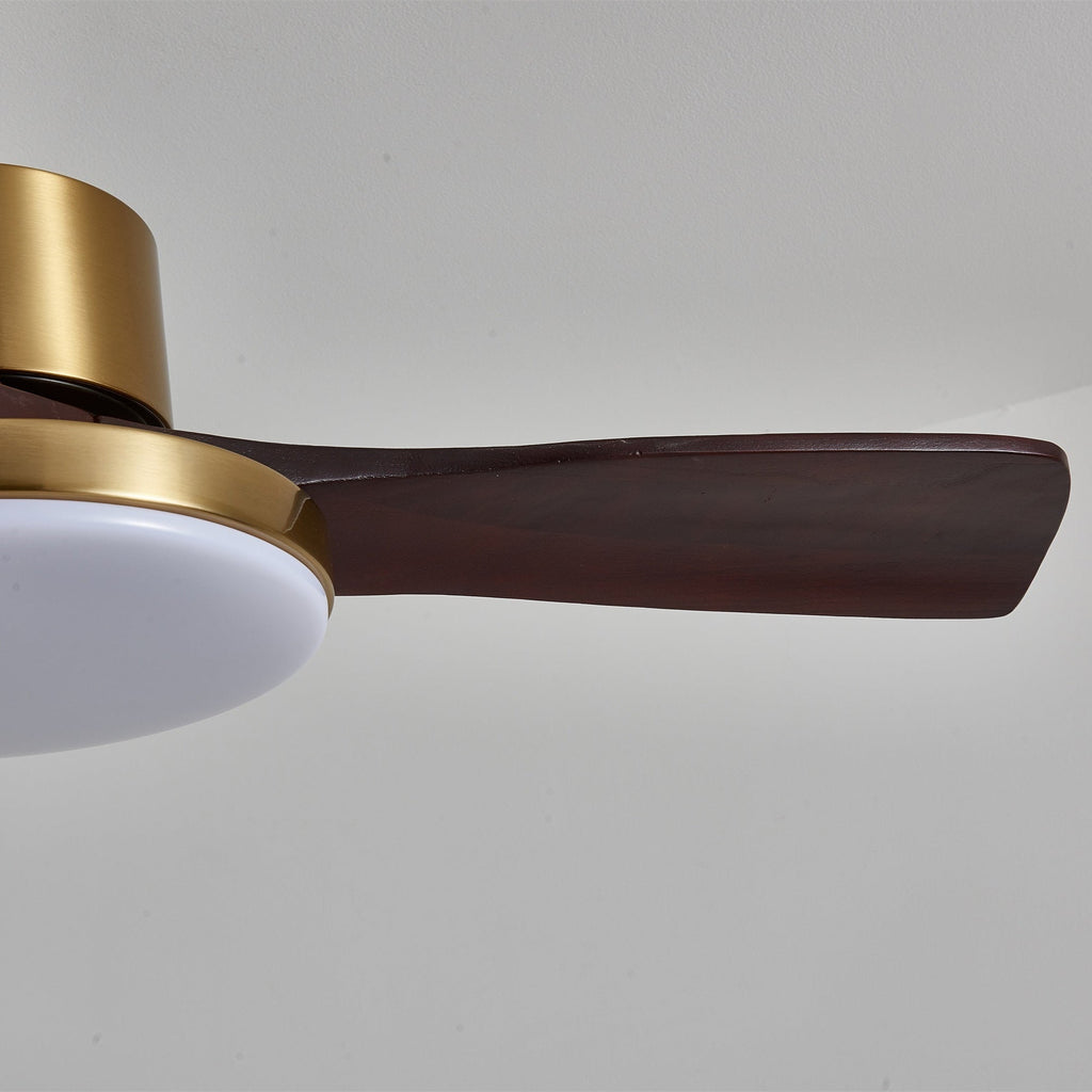 Ventilator de tavan modern cu iluminare | Palete din lemn și telecomandă - Lamylie