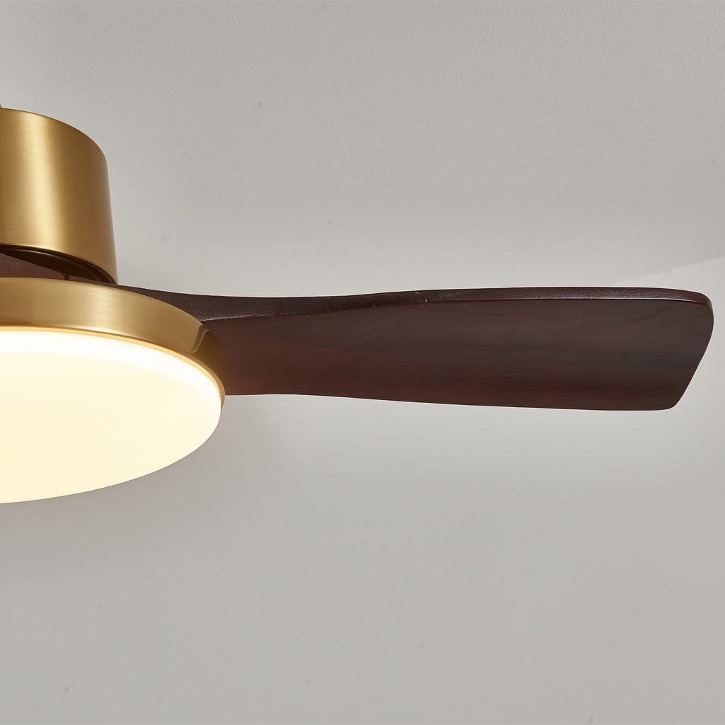 Ventilator de tavan modern cu iluminare | Palete din lemn și telecomandă - Lamylie