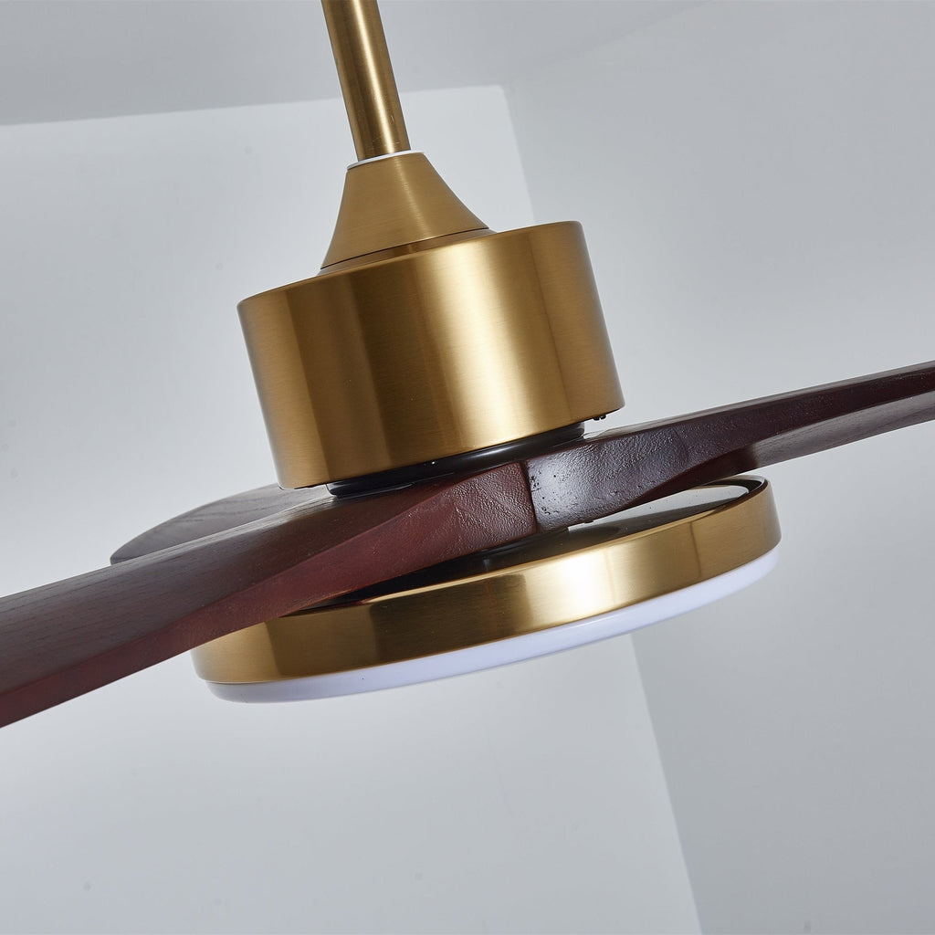 Ventilator de tavan modern cu iluminare | Palete din lemn și telecomandă - Lamylie