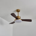 Ventilator de tavan modern cu iluminare | Palete din lemn și telecomandă - Lamylie