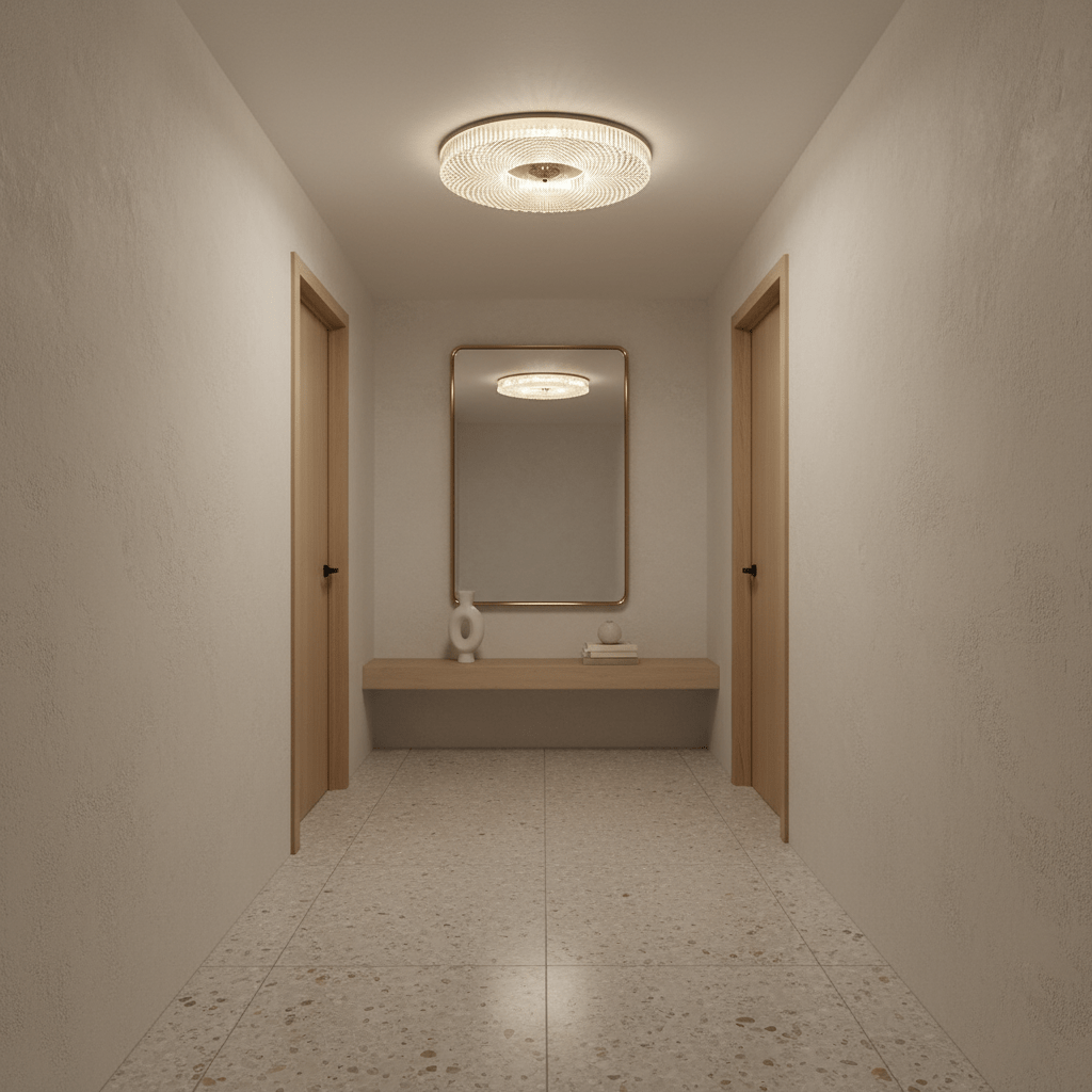 LED Ceiling Lamp Round Iron Acrylic Dimmable 3000K 4000K 6000K Black White Gold - Lamylie