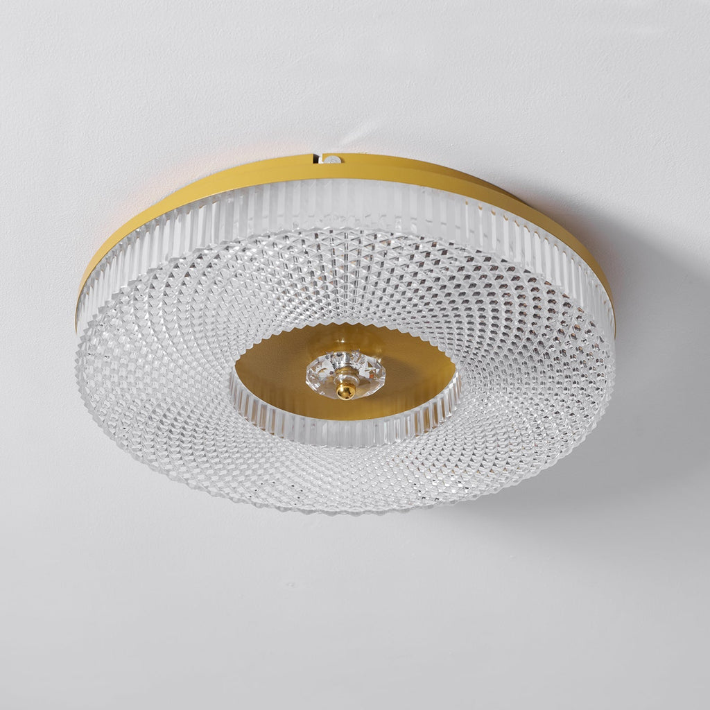 LED Ceiling Lamp Round Iron Acrylic Dimmable 3000K 4000K 6000K Black White Gold - Lamylie