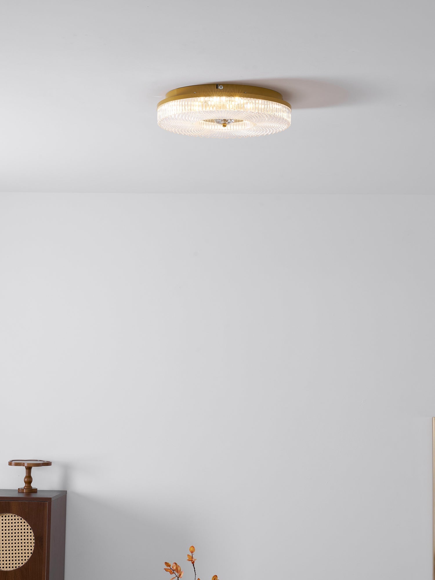 LED Ceiling Lamp Round Iron Acrylic Dimmable 3000K 4000K 6000K Black White Gold - Lamylie