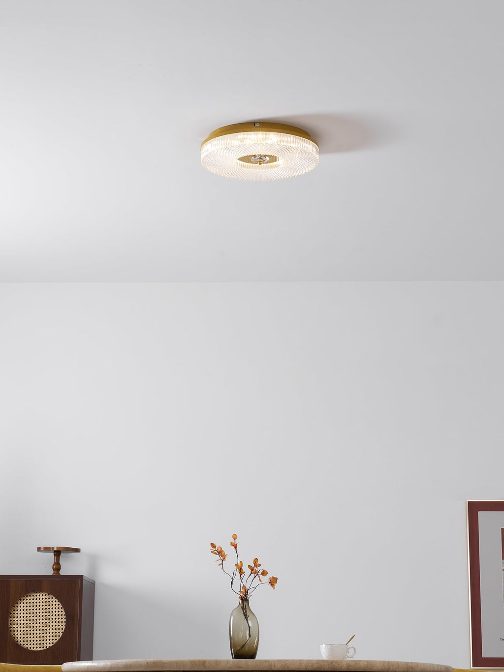 LED Ceiling Lamp Round Iron Acrylic Dimmable 3000K 4000K 6000K Black White Gold - Lamylie