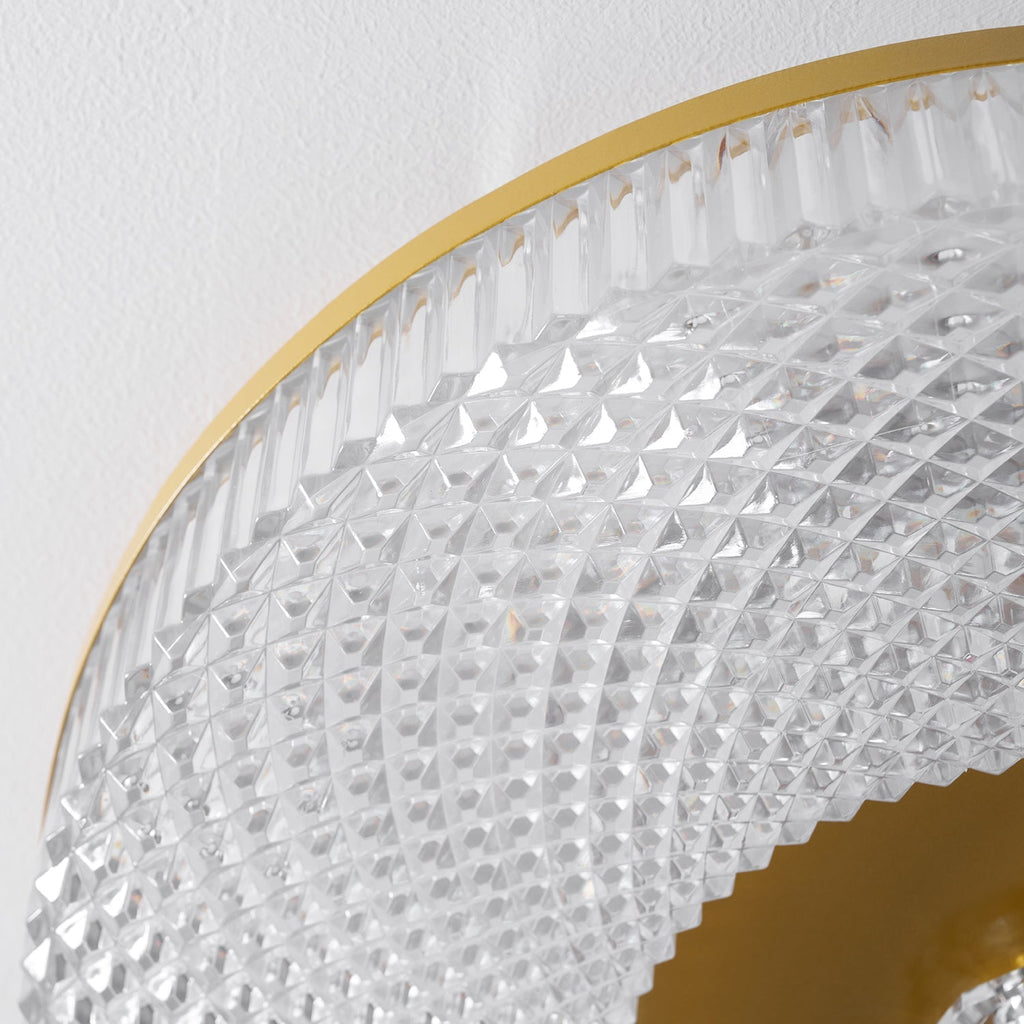 LED Ceiling Lamp Round Iron Acrylic Dimmable 3000K 4000K 6000K Black White Gold - Lamylie