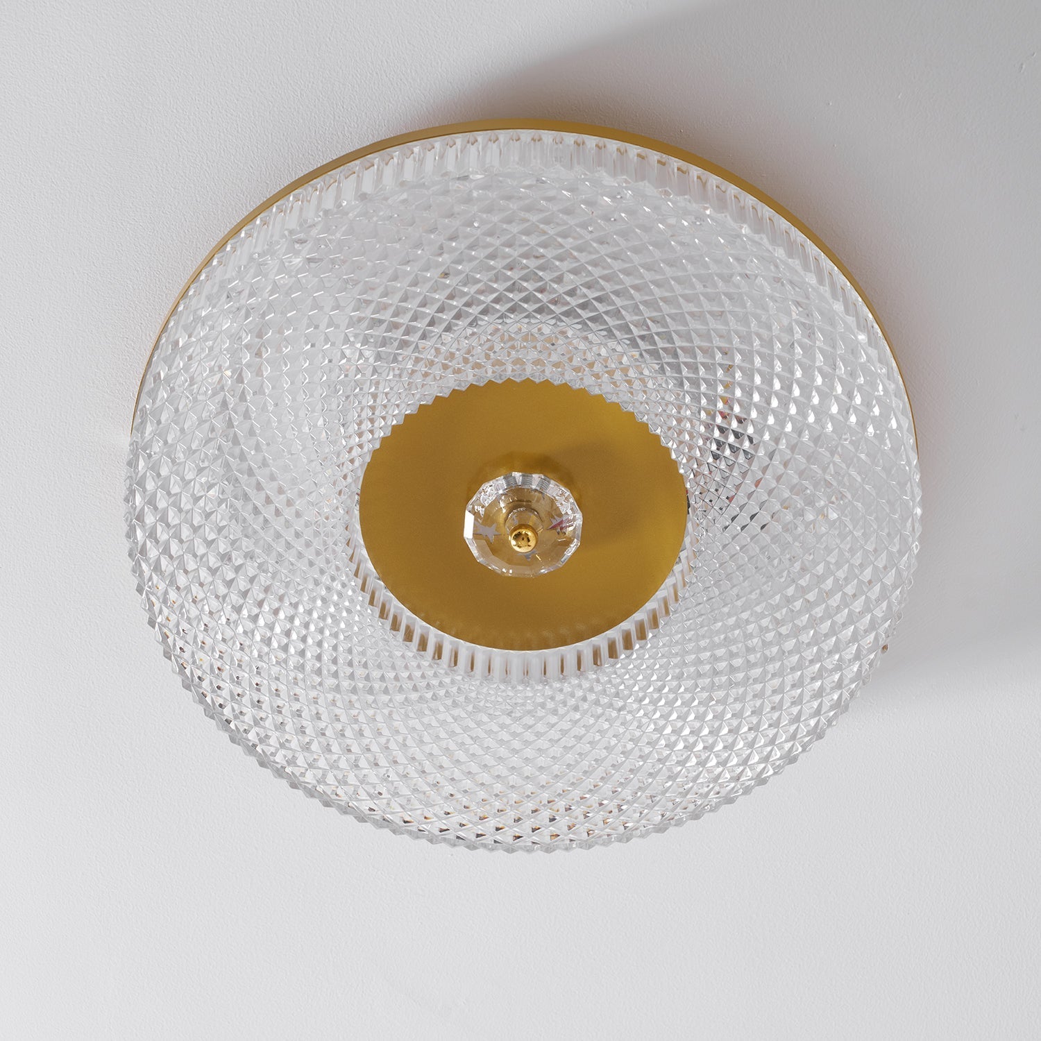 LED Ceiling Lamp Round Iron Acrylic Dimmable 3000K 4000K 6000K Black White Gold - Lamylie