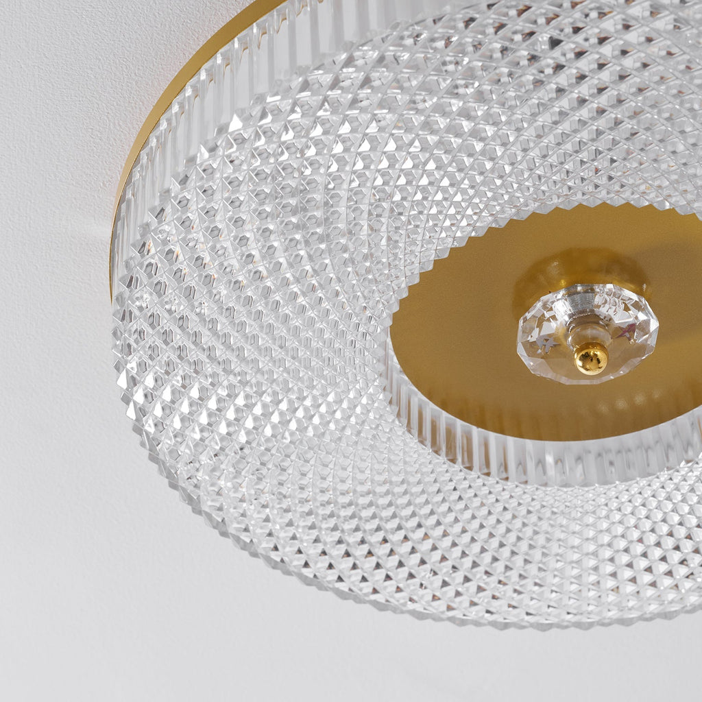 LED Ceiling Lamp Round Iron Acrylic Dimmable 3000K 4000K 6000K Black White Gold - Lamylie