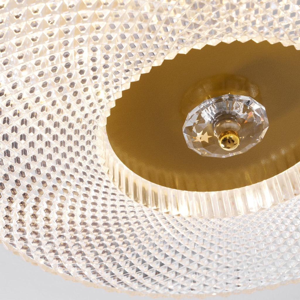 LED Ceiling Lamp Round Iron Acrylic Dimmable 3000K 4000K 6000K Black White Gold - Lamylie