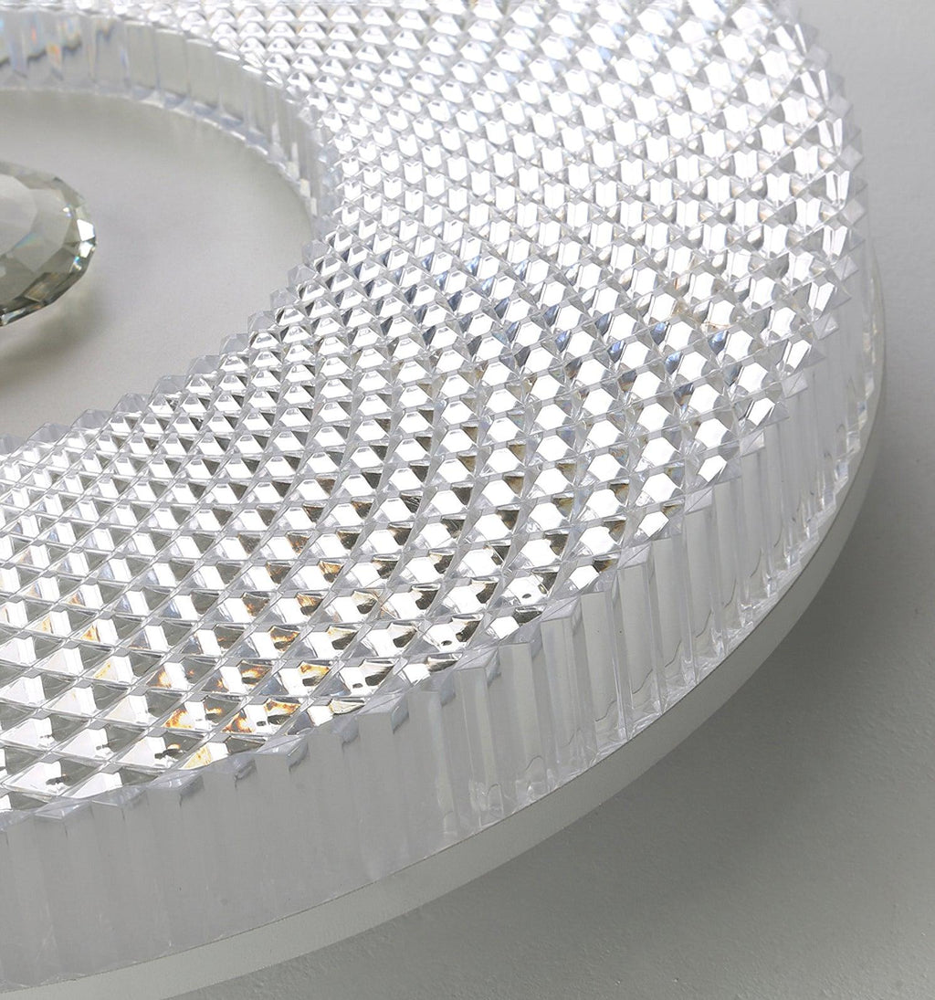 LED Ceiling Lamp Round Iron Acrylic Dimmable 3000K 4000K 6000K Black White Gold - Lamylie
