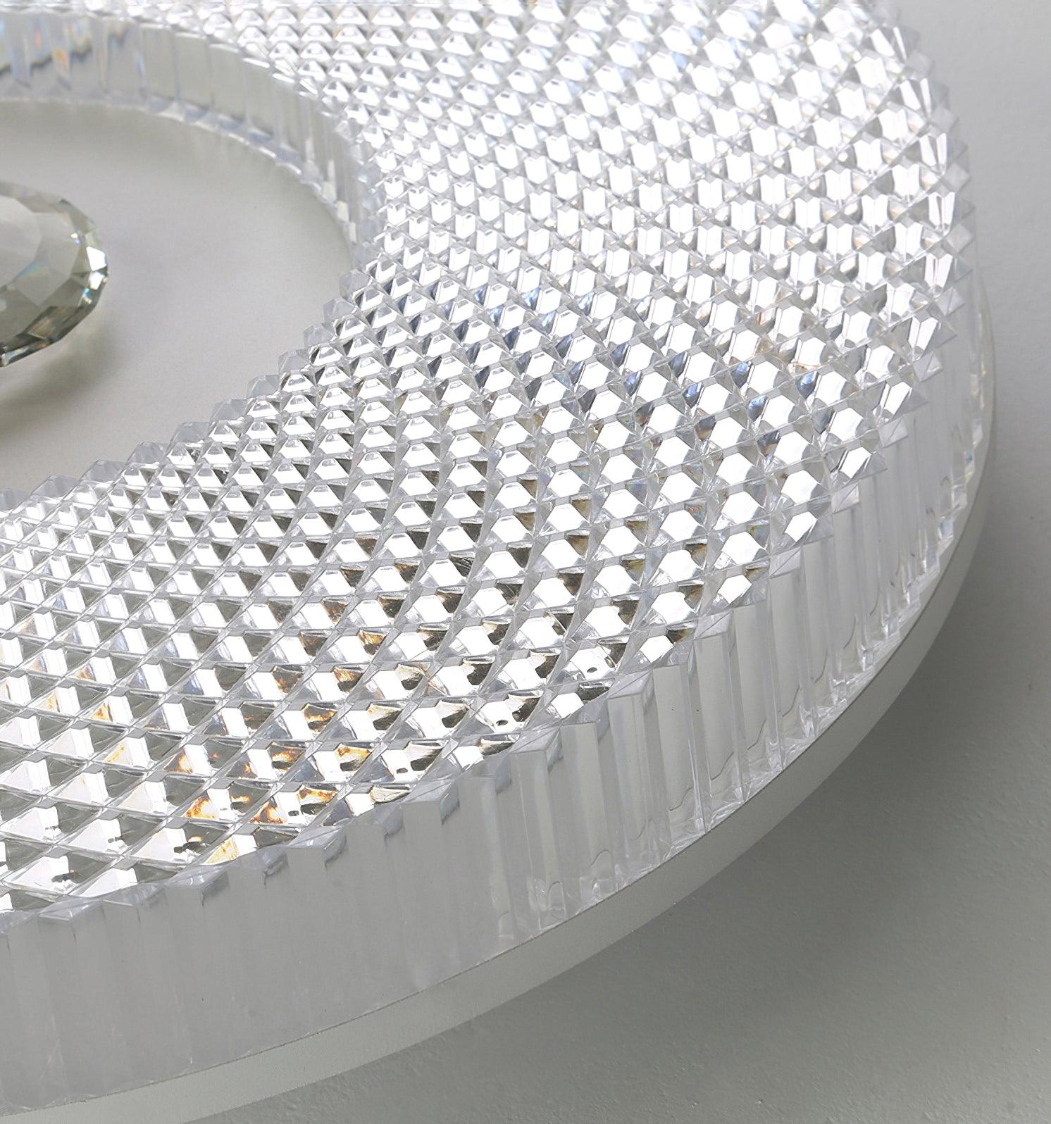LED Ceiling Lamp Round Iron Acrylic Dimmable 3000K 4000K 6000K Black White Gold - Lamylie