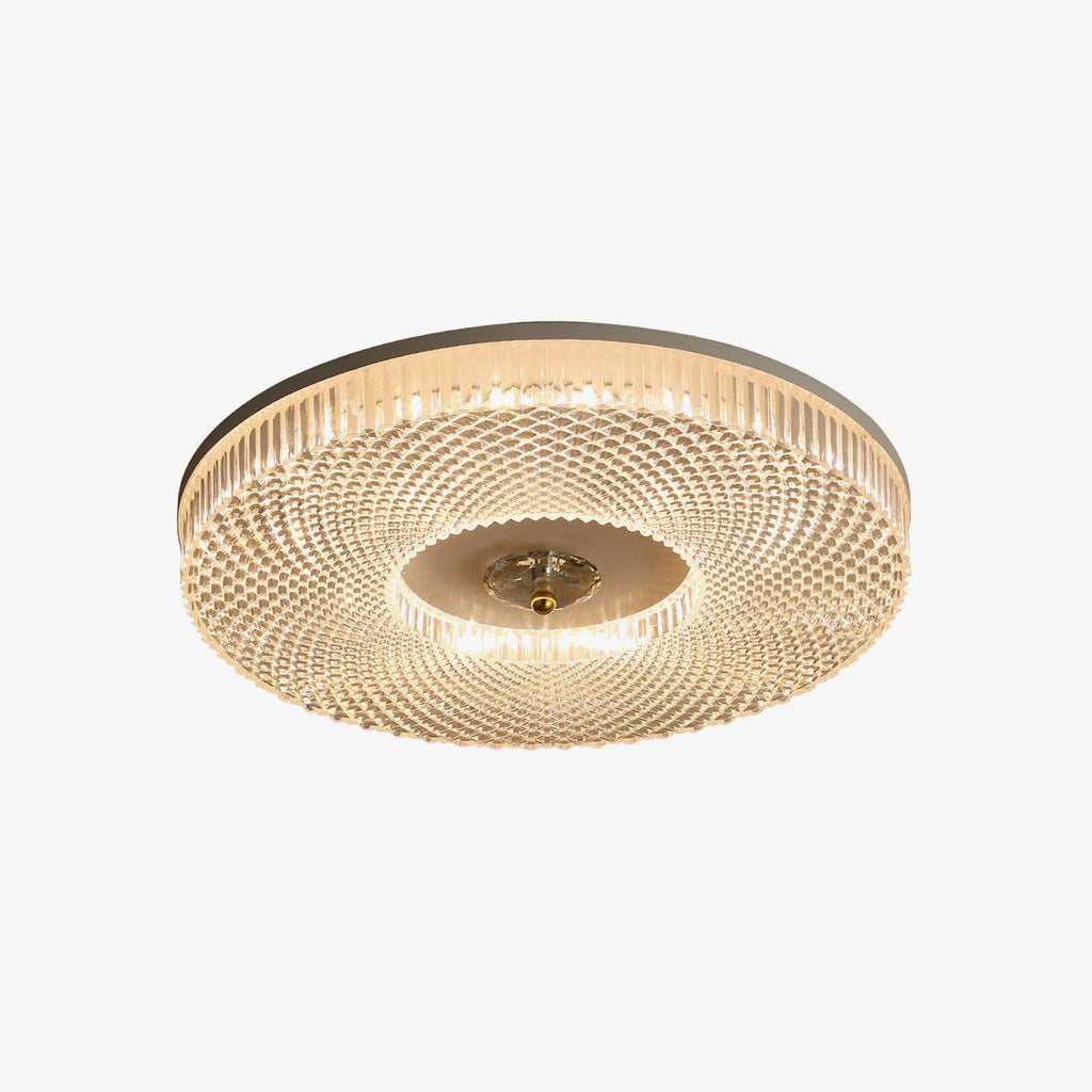 LED Ceiling Lamp Round Iron Acrylic Dimmable 3000K 4000K 6000K Black White Gold - Lamylie